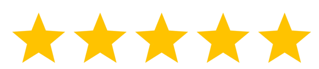 Five gold stars in a row