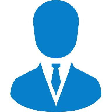 Silhouette of a person wearing a suit and tie.