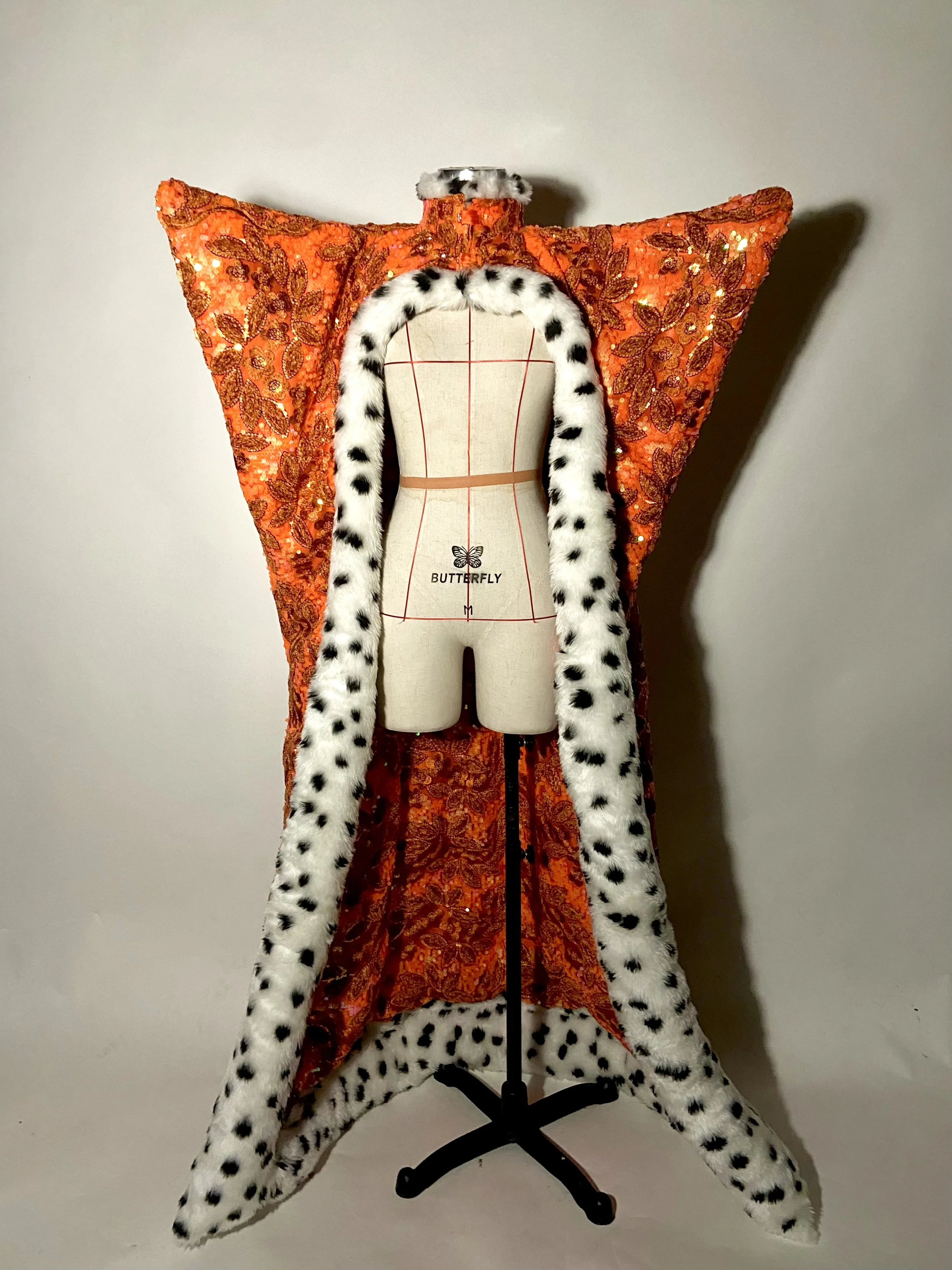 Royal Orange and Dalmatian cape for PMBC. Shot and retouched by William. F. Henderson.
