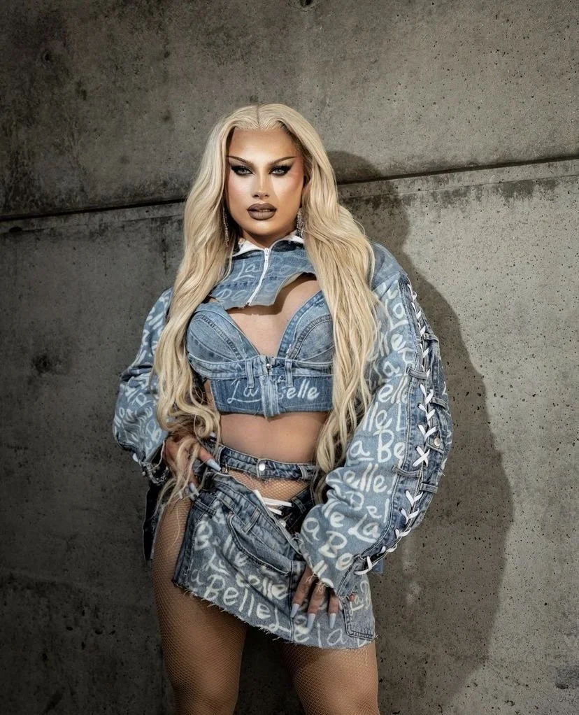 Labelle in Custom 4 piece Hand bleached denim set 
Shot by Talon Reed Cooper