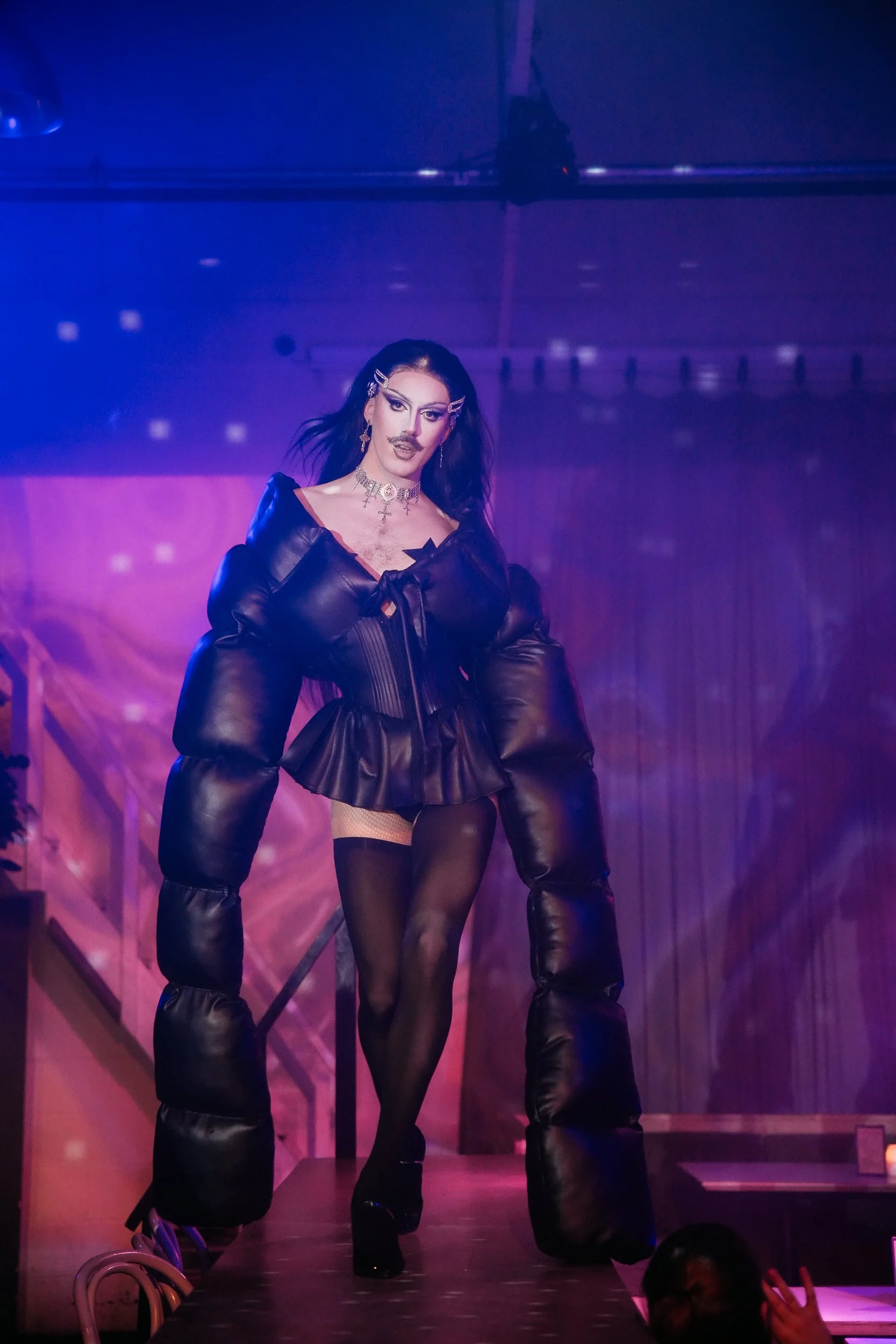 Chastity Stone in ‘Black Puffer one-piece set’ 
shot by Josh Cadogan
