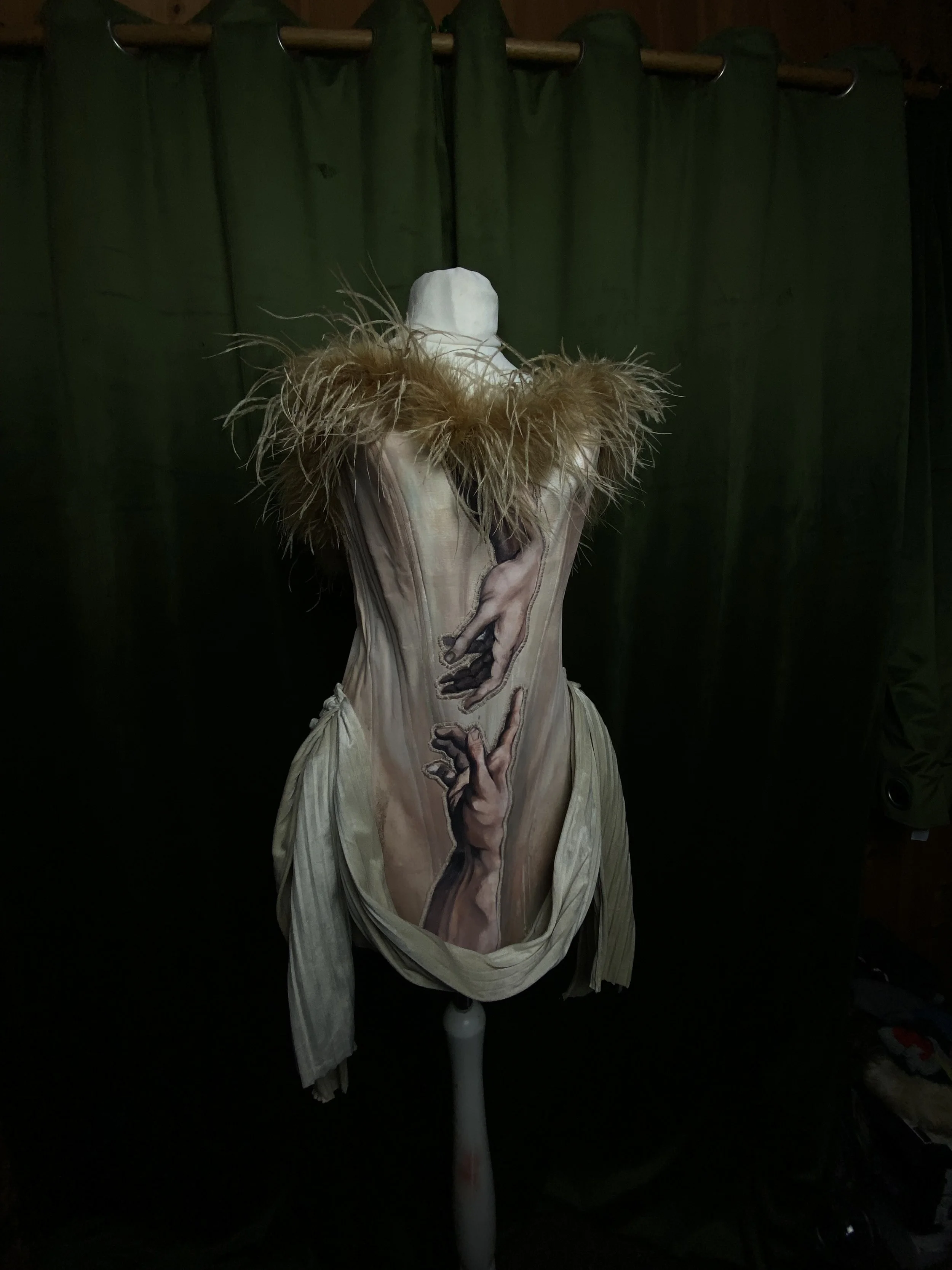 Custom ‘Michelangelo's Creation of Adam' Corset for Victoria Northbound shot by Williamfhenderson 
