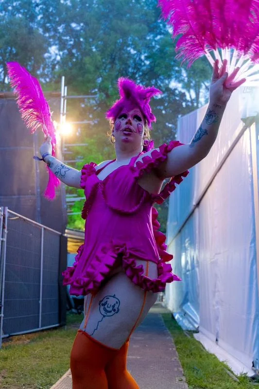 The Doll @djdoll in custom Pink Flamingo corset
Shot by Kamil Kusto
