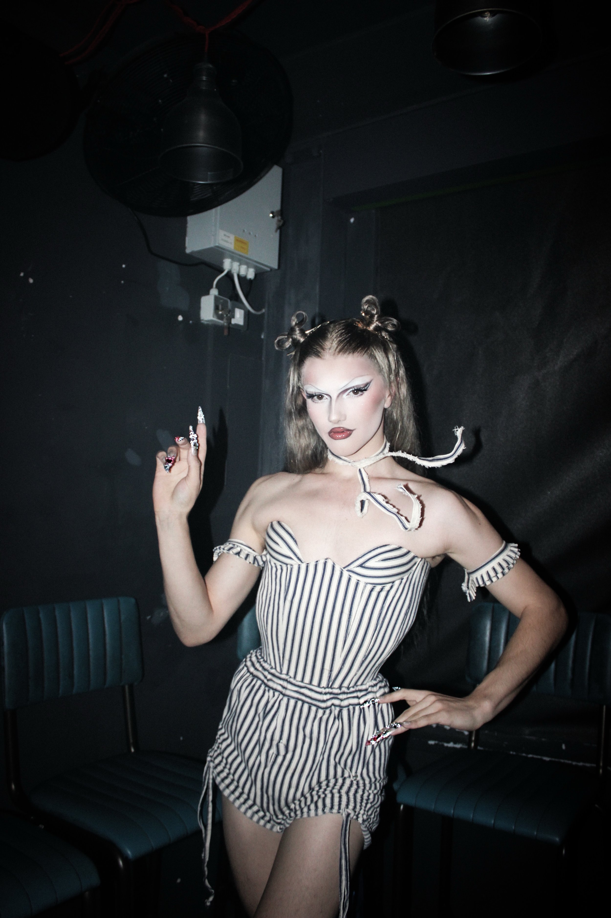 Wilma Hickey wearing the sailor hourglass and shorts. Shot by Elle Hurst.