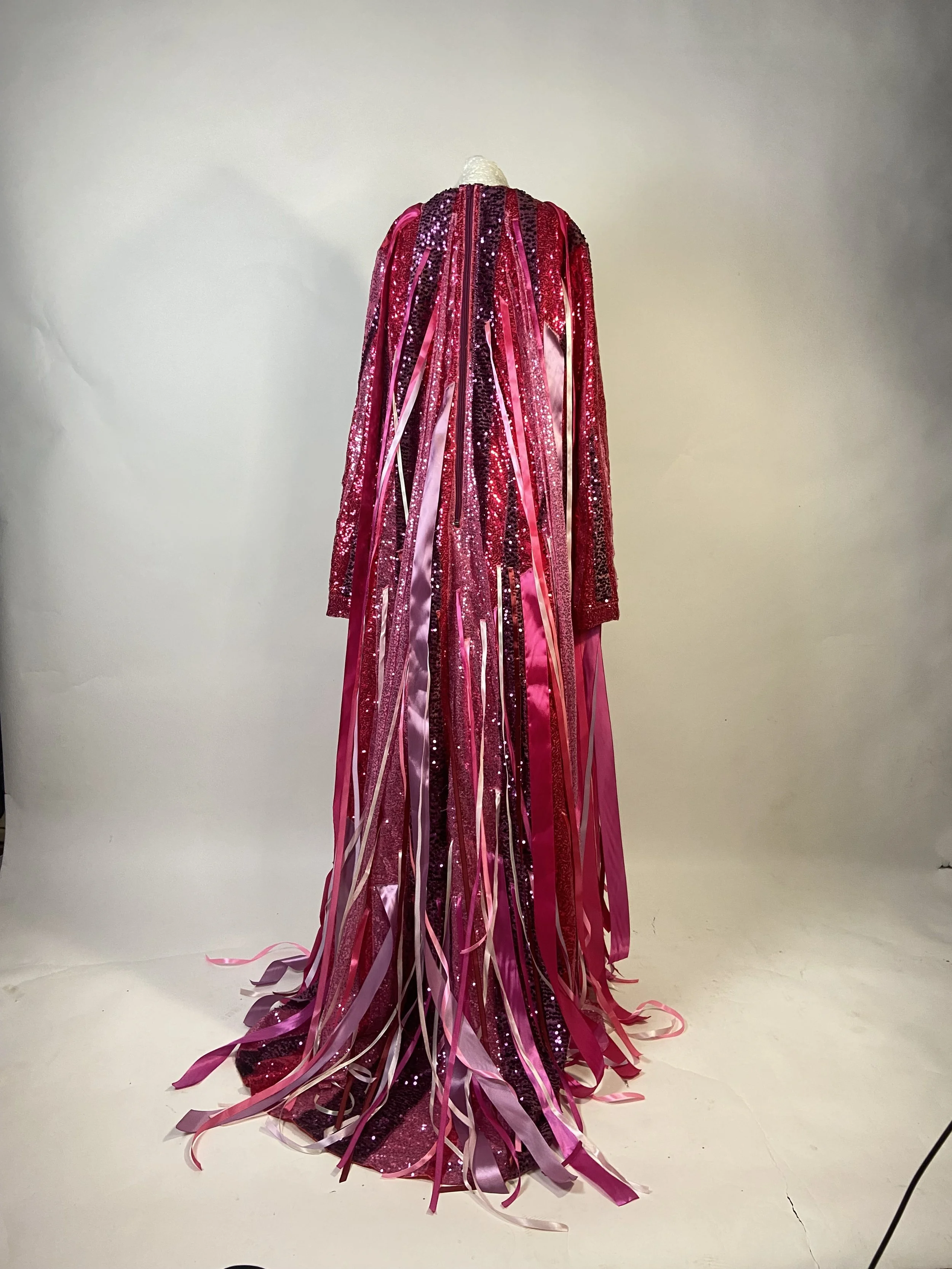 Custom Sparkly pink robe with corset illusion for Ginger  Phlappage. Shot and retouches by William. F. Henderson.