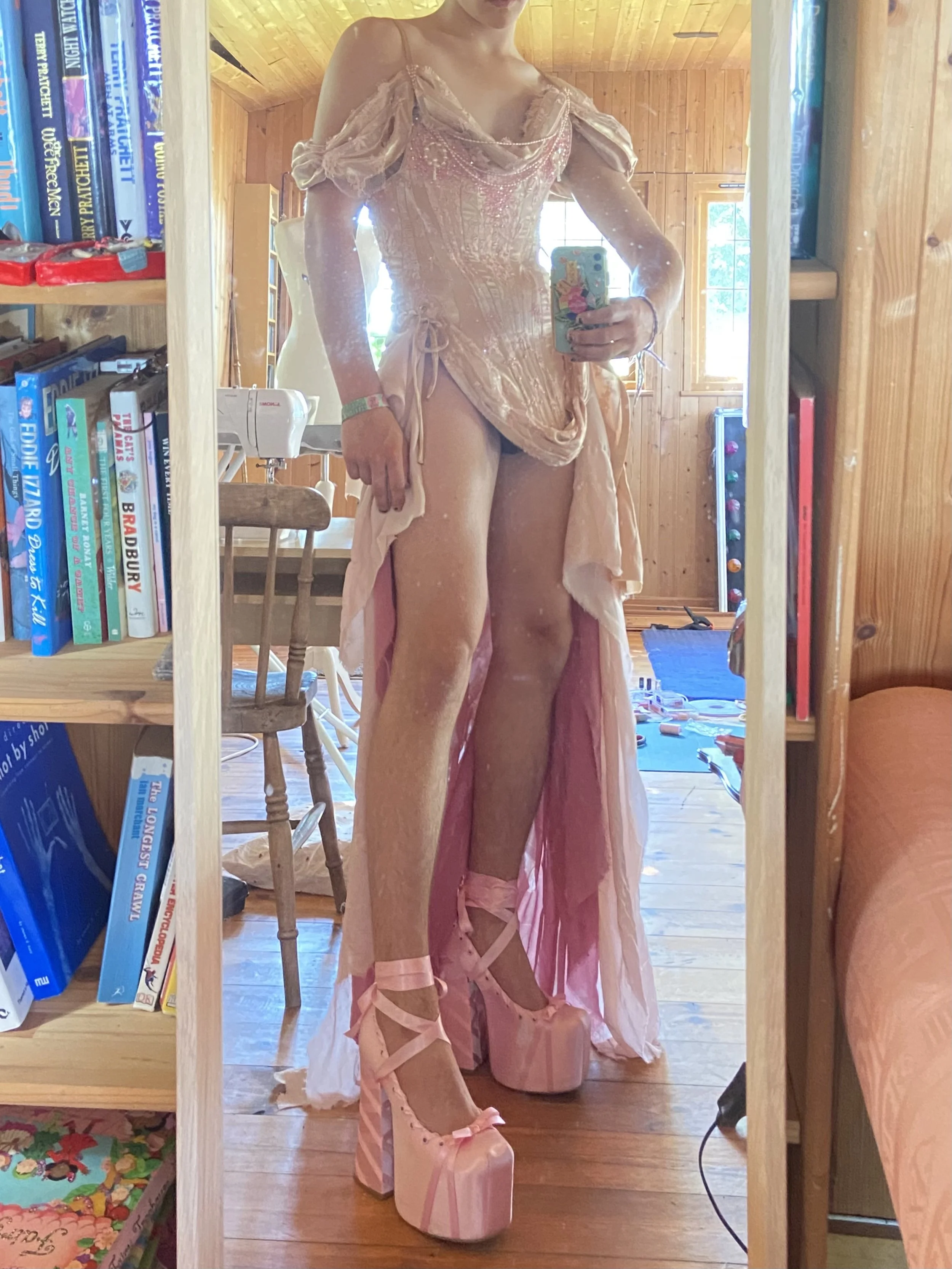 William Henderson in Misan Princess dress 