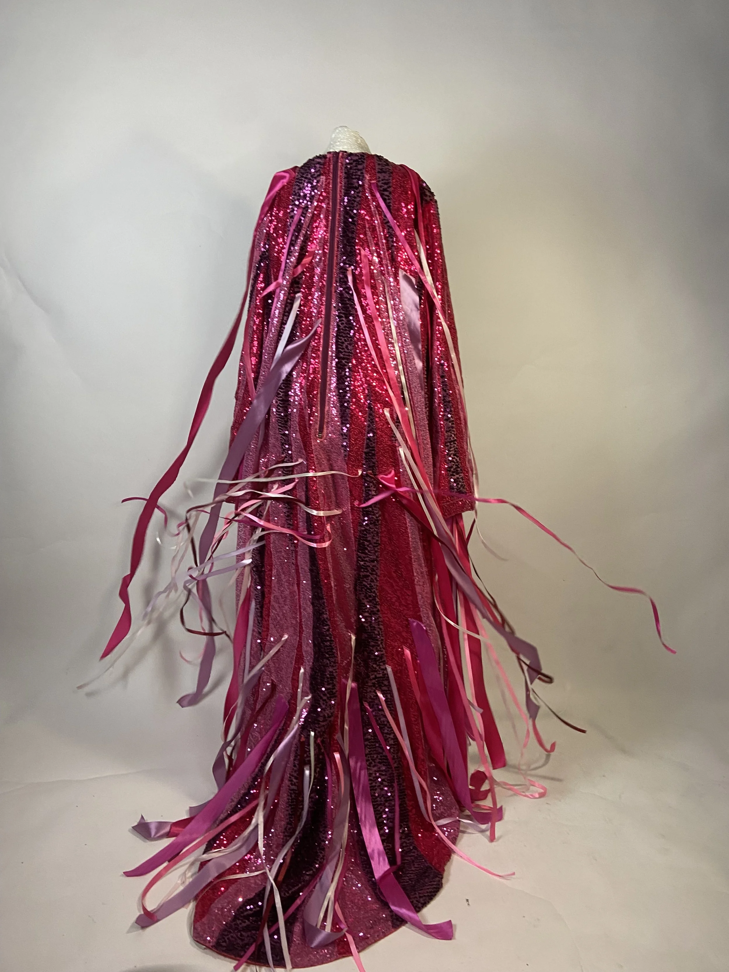 Custom Sparkly pink robe with corset illusion for Ginger  Phlappage. Shot and retouches by William. F. Henderson.