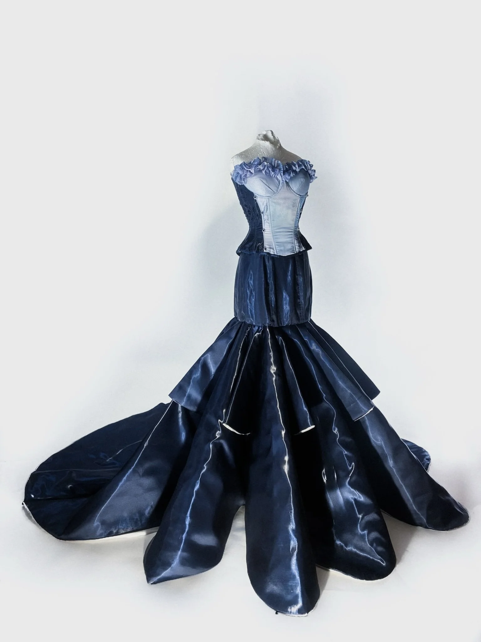 Custom ‘Queen Charlotte’ corset, skirt and sleeves for Mazz Murray in Sea Witch the Musical. Shot by William. F. Henderson. Retouches by Naomi Rush.