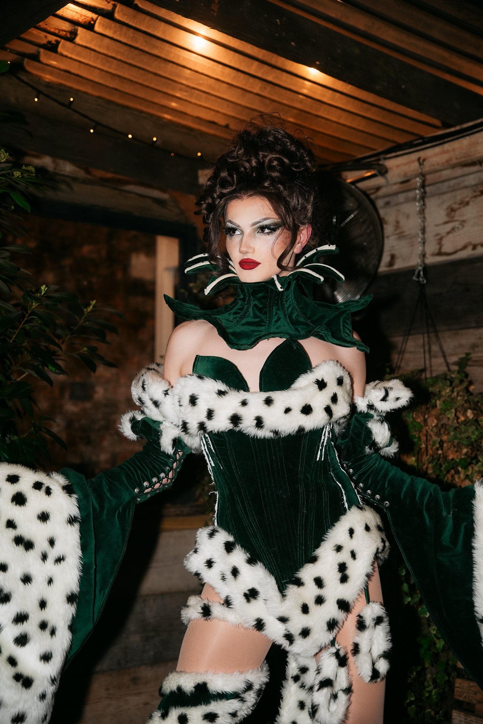 Wilma Hickey Heel in ‘Dalmation Jasper’ corset 
shot by Josh Cadogan
