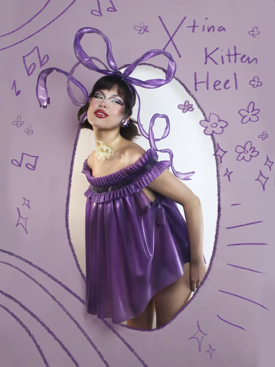 Translucent lilac ‘Maude’ top