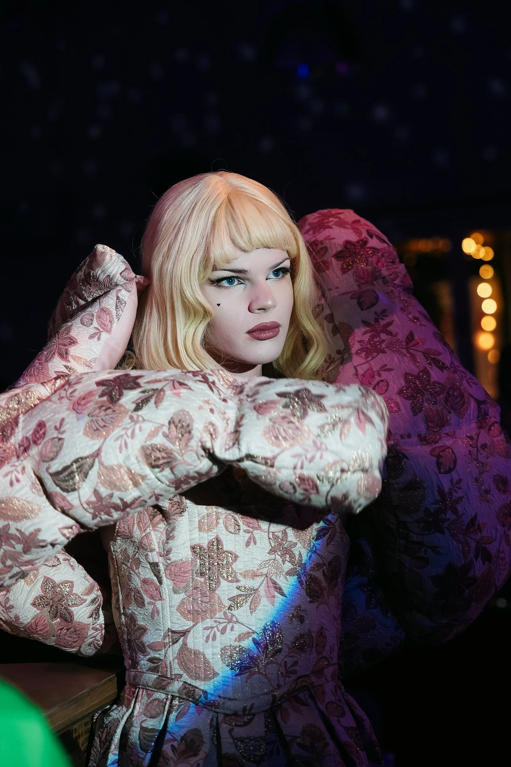 Vil in Pink Floral Puffer 
Shot by Josh Cadogan