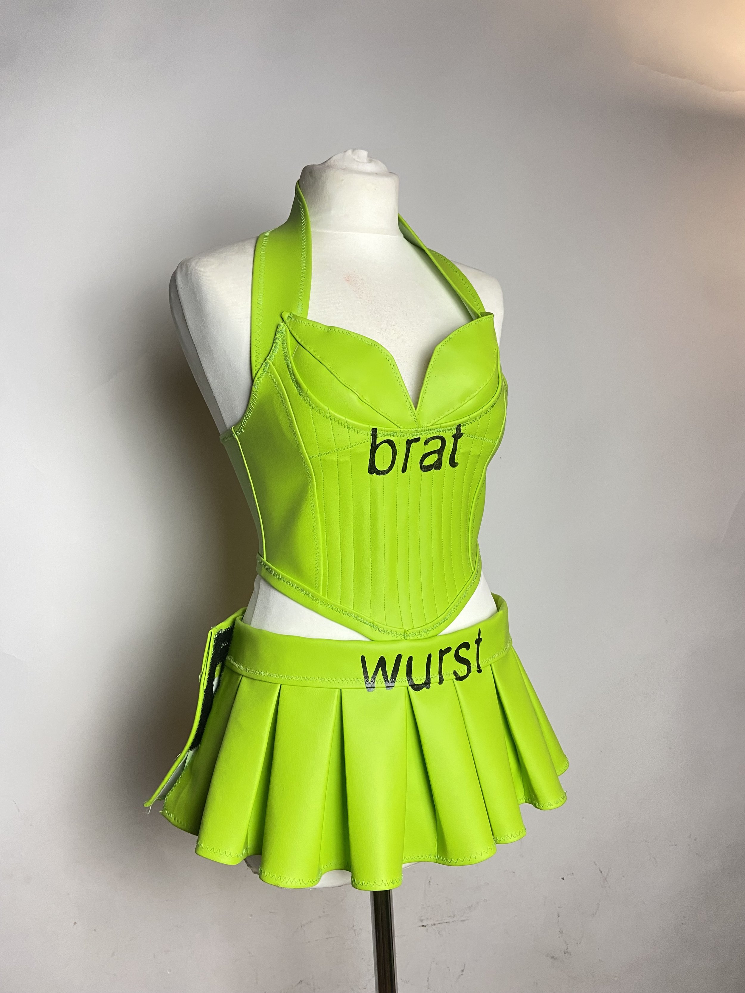 Custom ‘BratWurst’ corset and pleat skirt set for Ariana Cherry 
shot by Williamfhenderson 