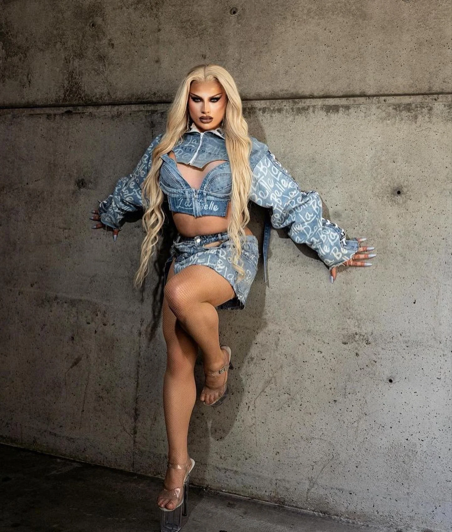 Labelle in Custom 4 piece Hand bleached denim set 
Shot by Talon Reed Cooper