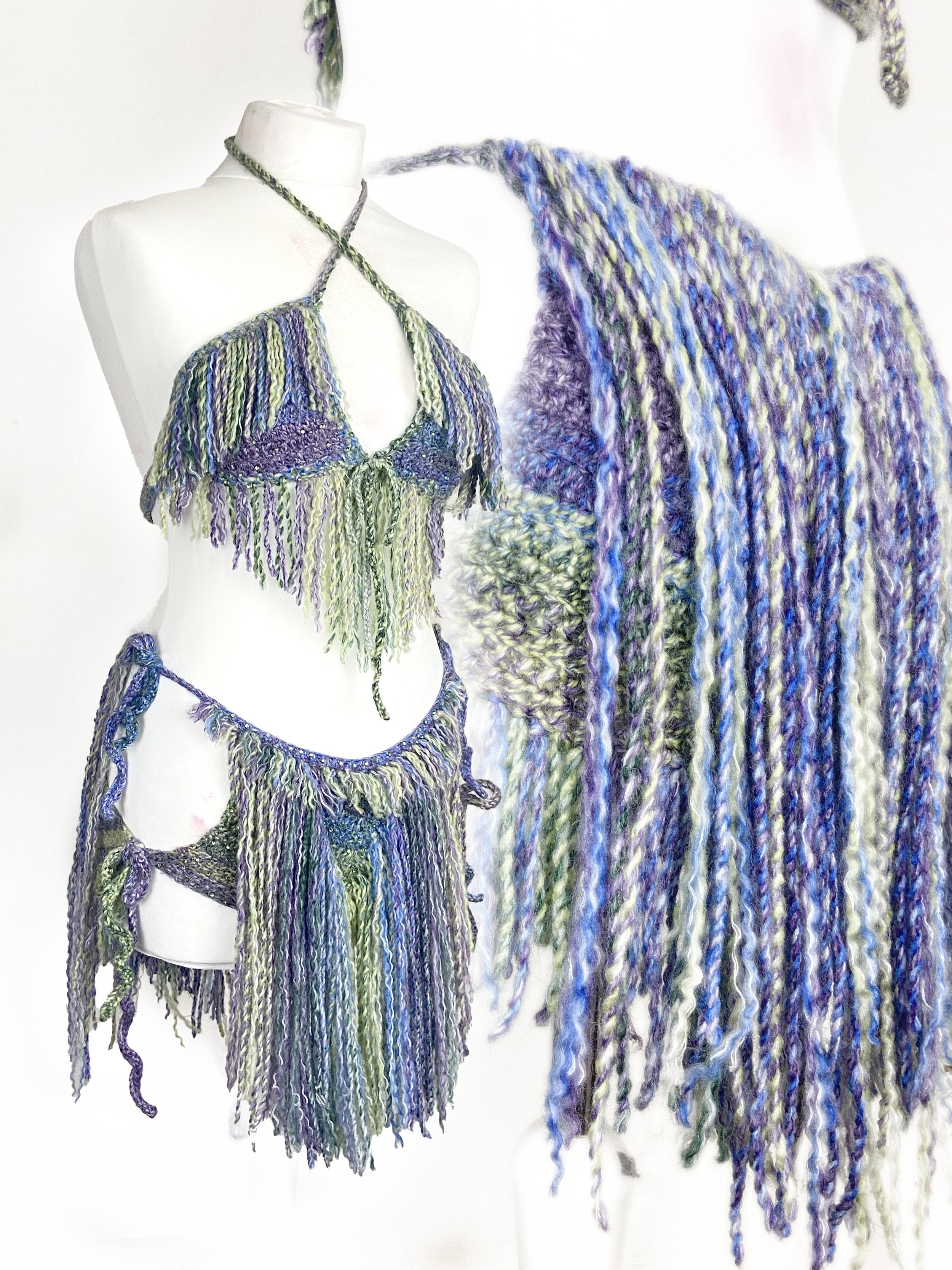 Glasto 23’ Crochet Two piece set for Wilma Hickey Heel (available for rent/ purchase via enquiry)