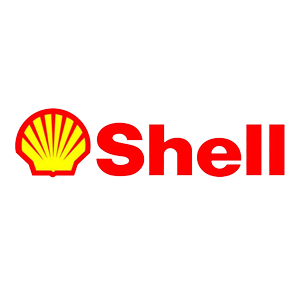 Shell logo with yellow and red shell icon and the word 'Shell' in red text.