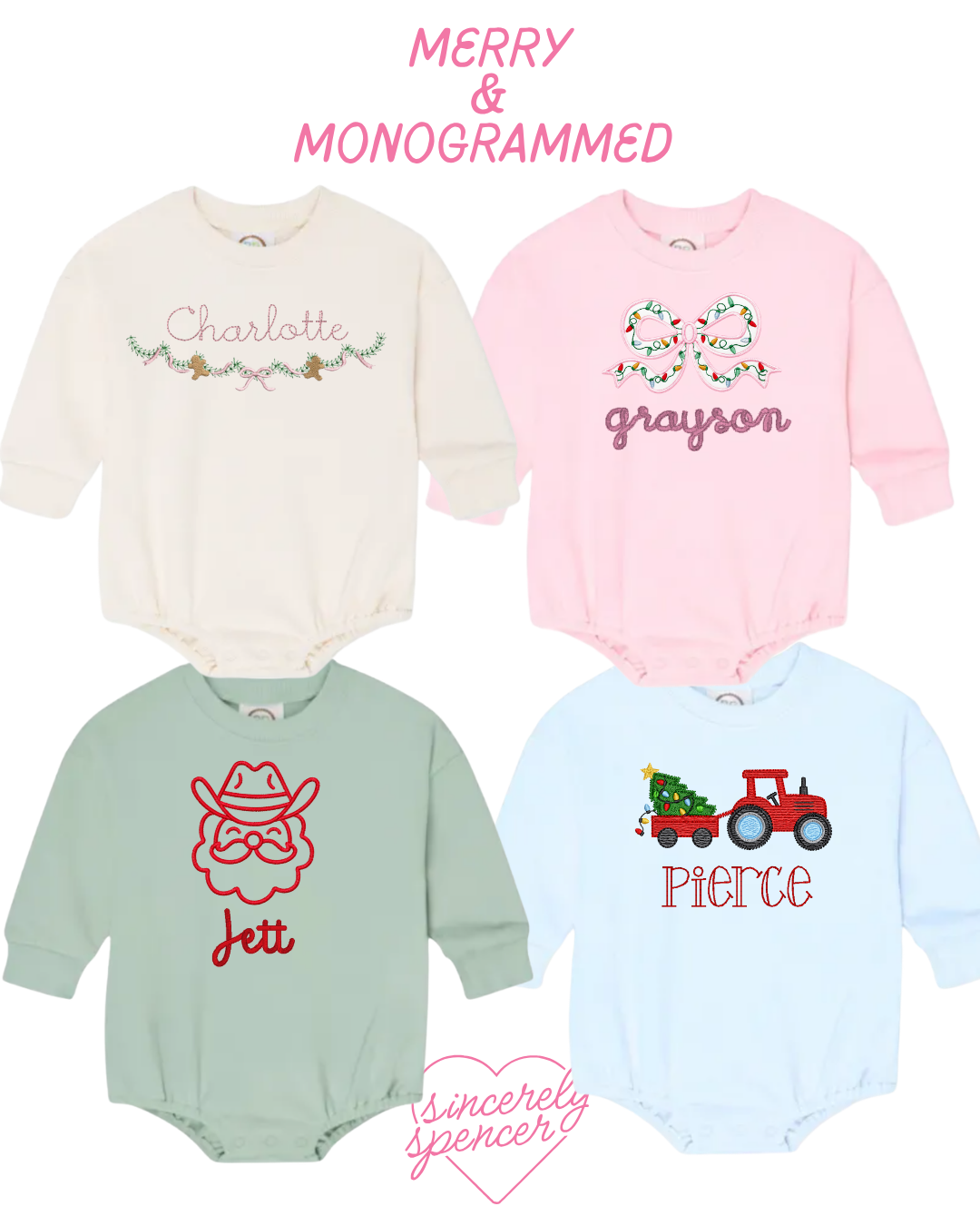 Christmas Pre Order Sweatshirt Bubble Romper