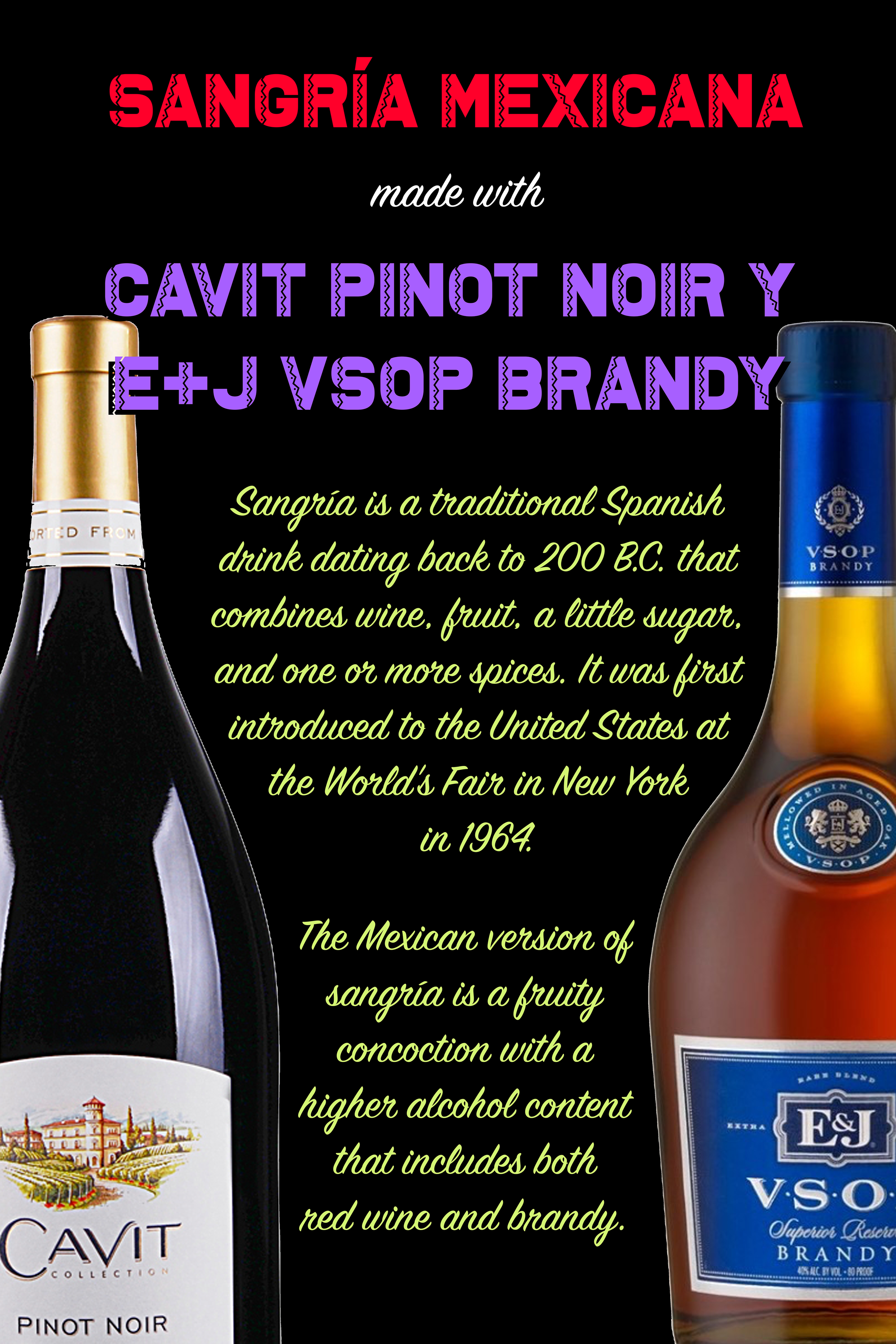 Bar menu for the event - in order to be respectful of Mexican culture, we wanted to highlight the history in signage around the room. 