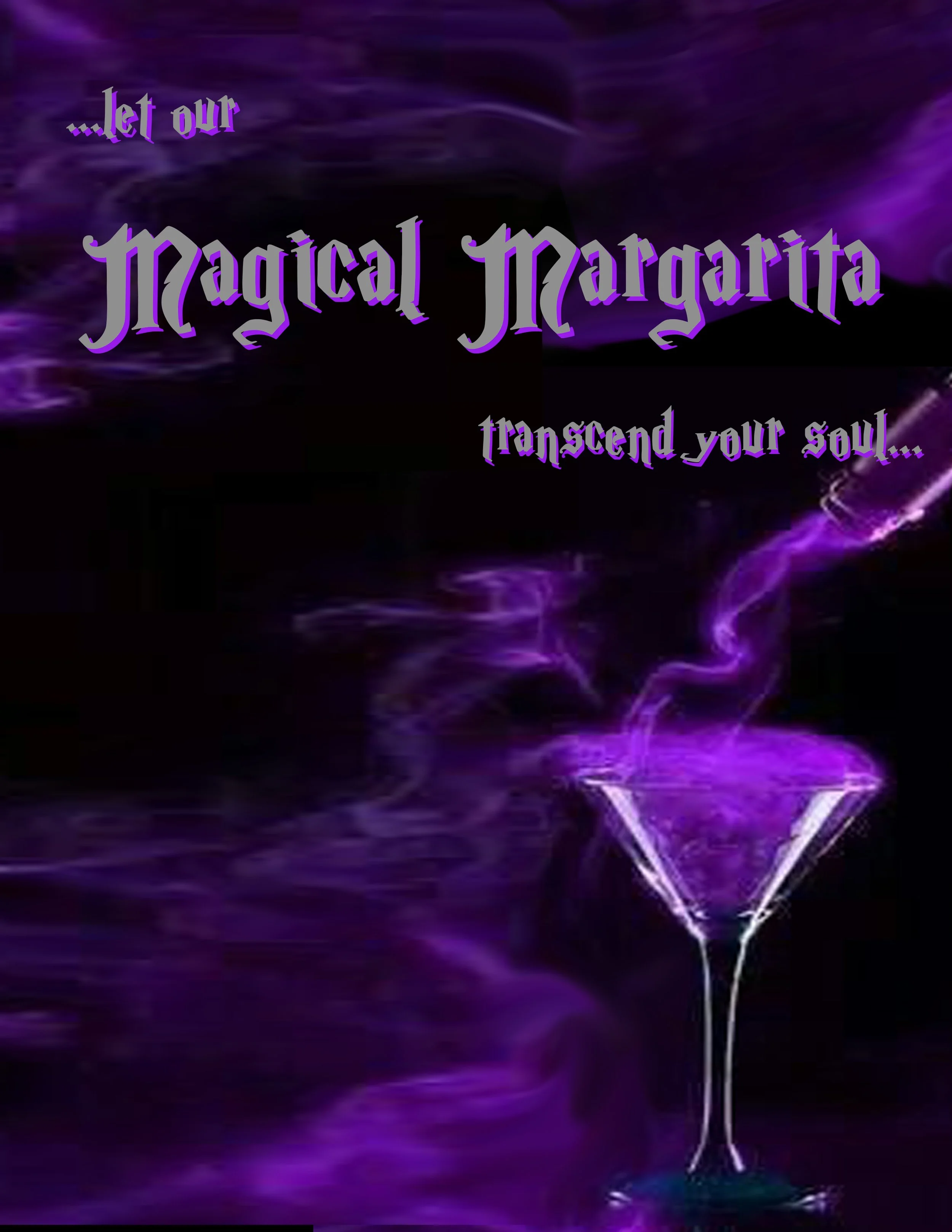 A simple, yet haunting sign for the signature cocktail. 