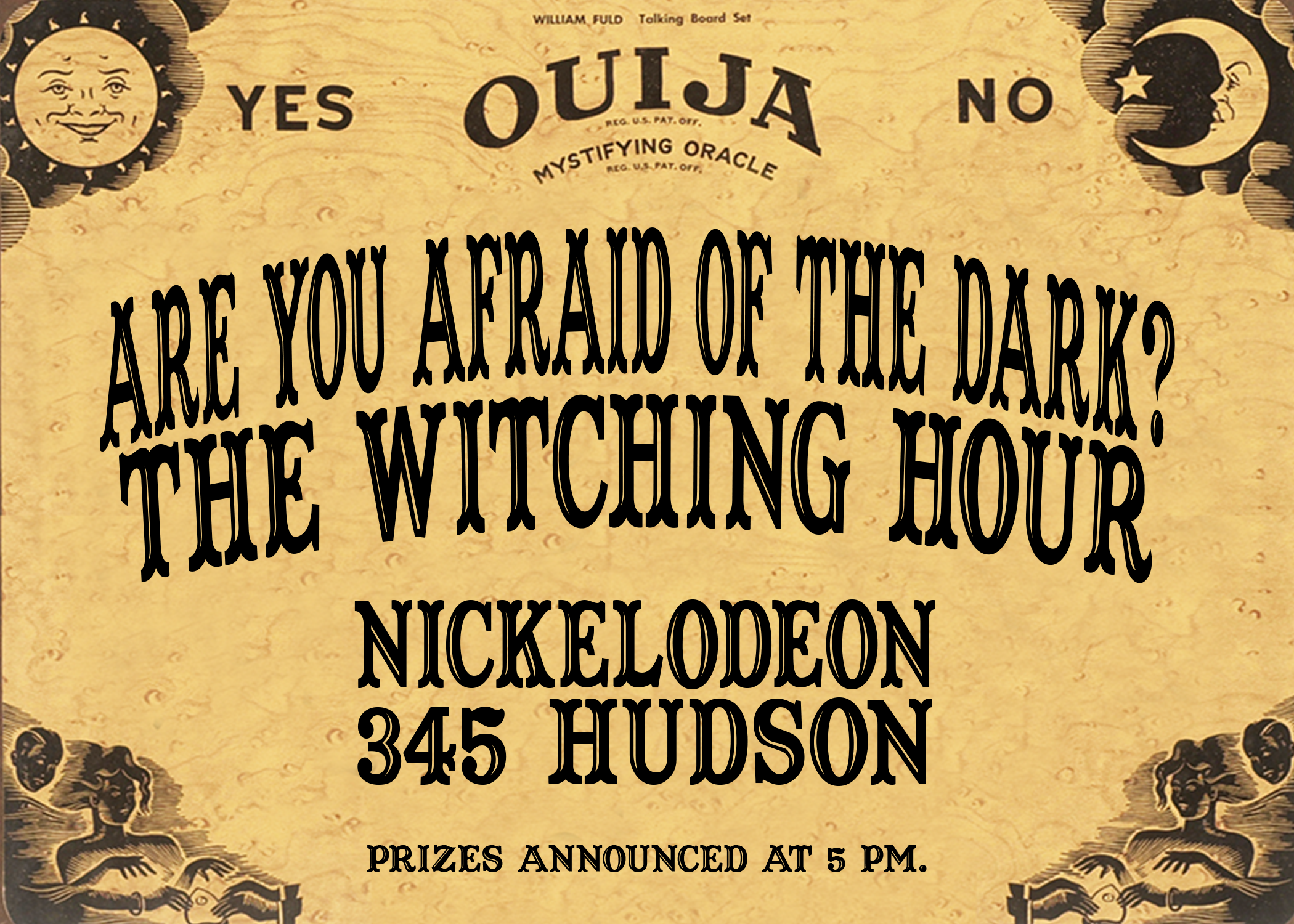 This was on the screens during the event and was part of a looping video that had blood dripping, ghosts, etc. 