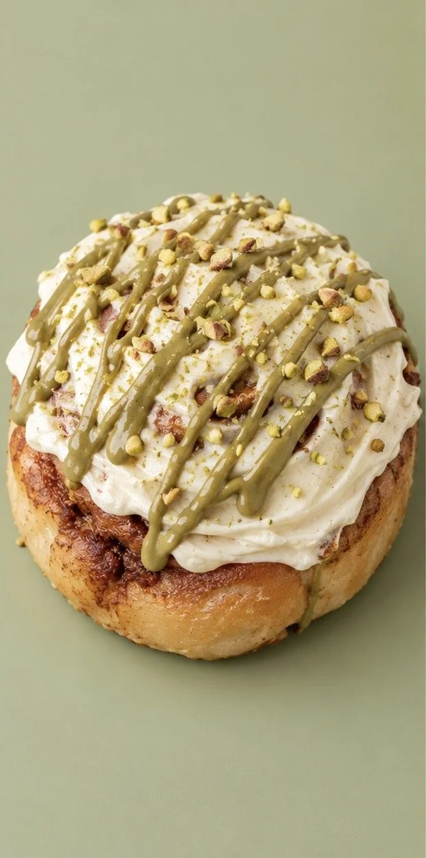Cinnamon Roll with Pistachio Cream