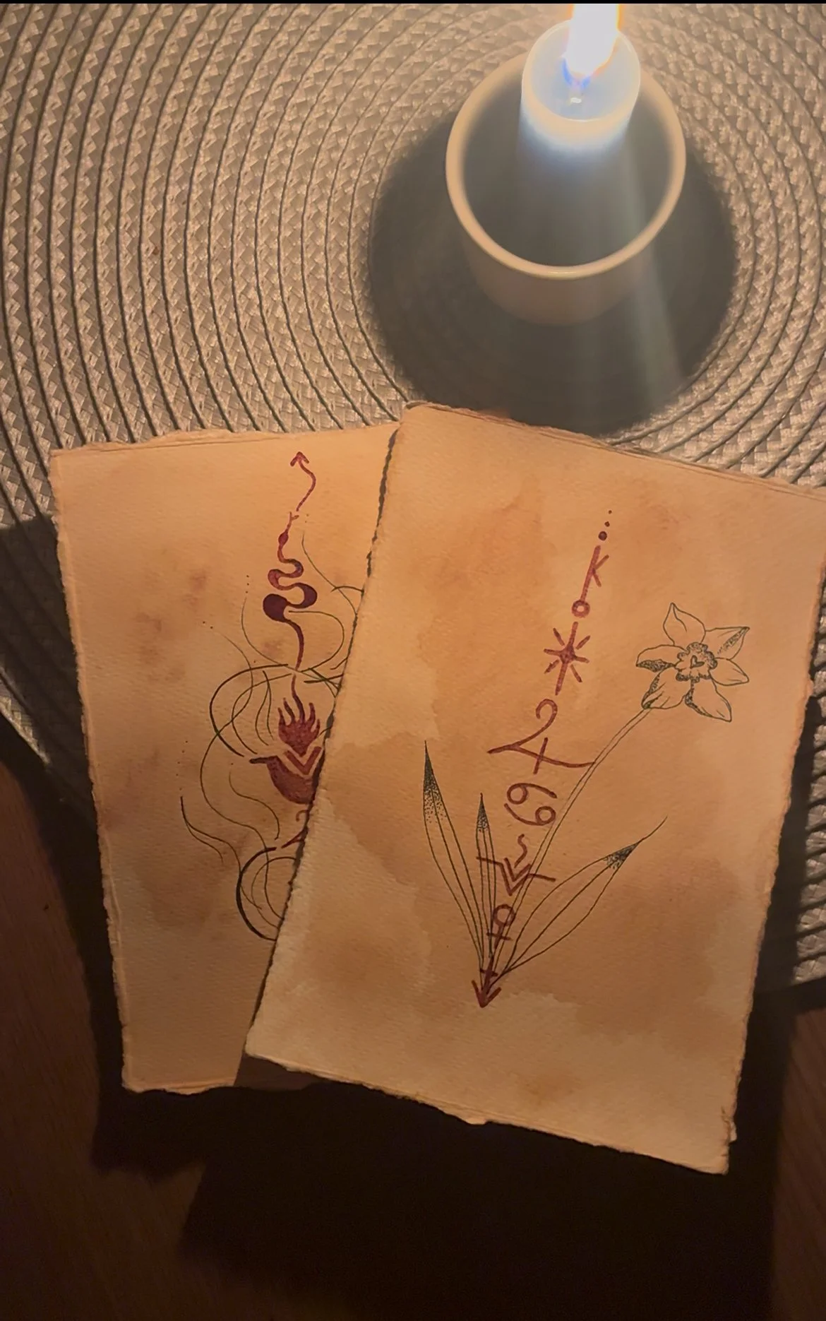 Astrological talisman drawings