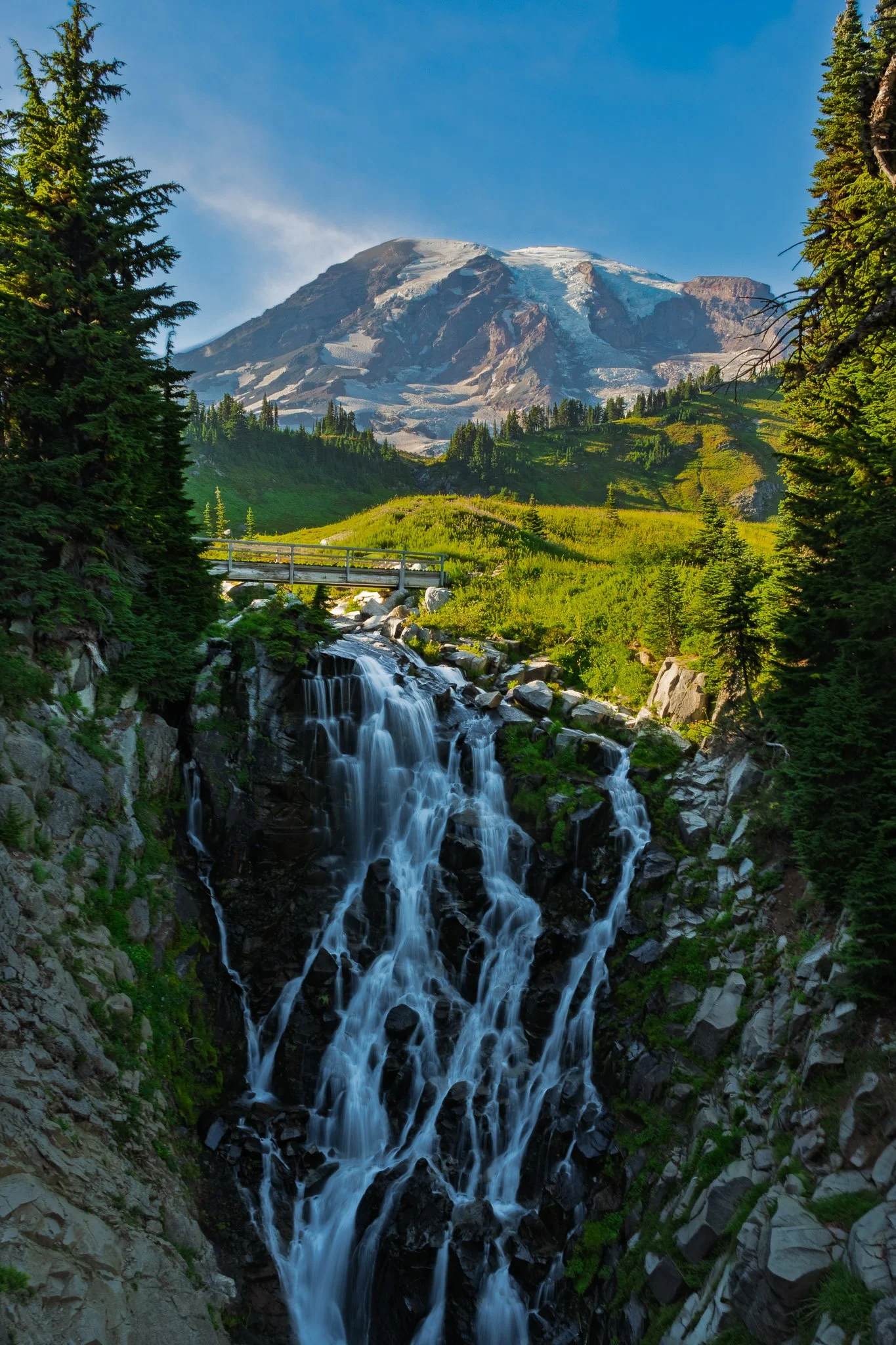 Myrtle Falls in Mt Rainier National Park, Washington