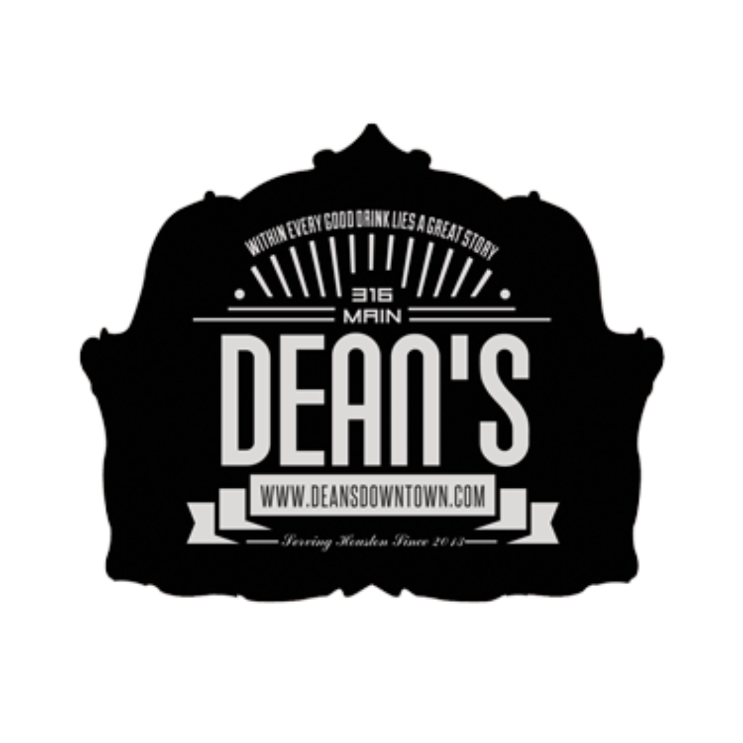 Logo for Deans, a bar or restaurant, with the website URL www.deansdowntown.com and the slogan "Serving Greater Since 2015."