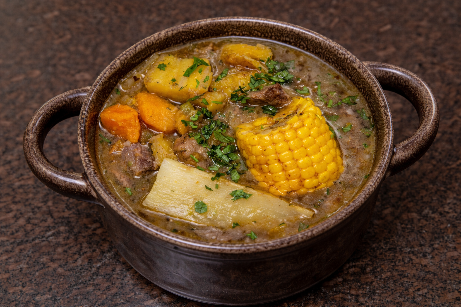 Sancocho in a rustic ceramic pot.png