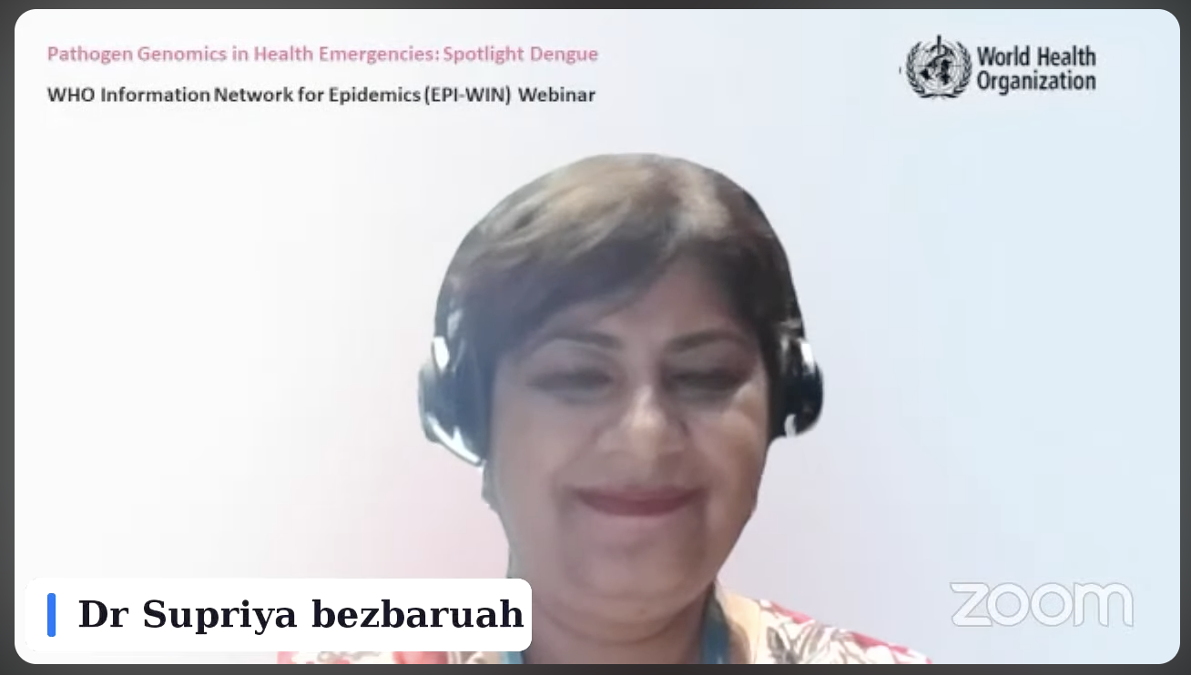 WHO EPI-WIN Webinar Pathogen Genomics in Health Emergencies: Spotlight Dengue