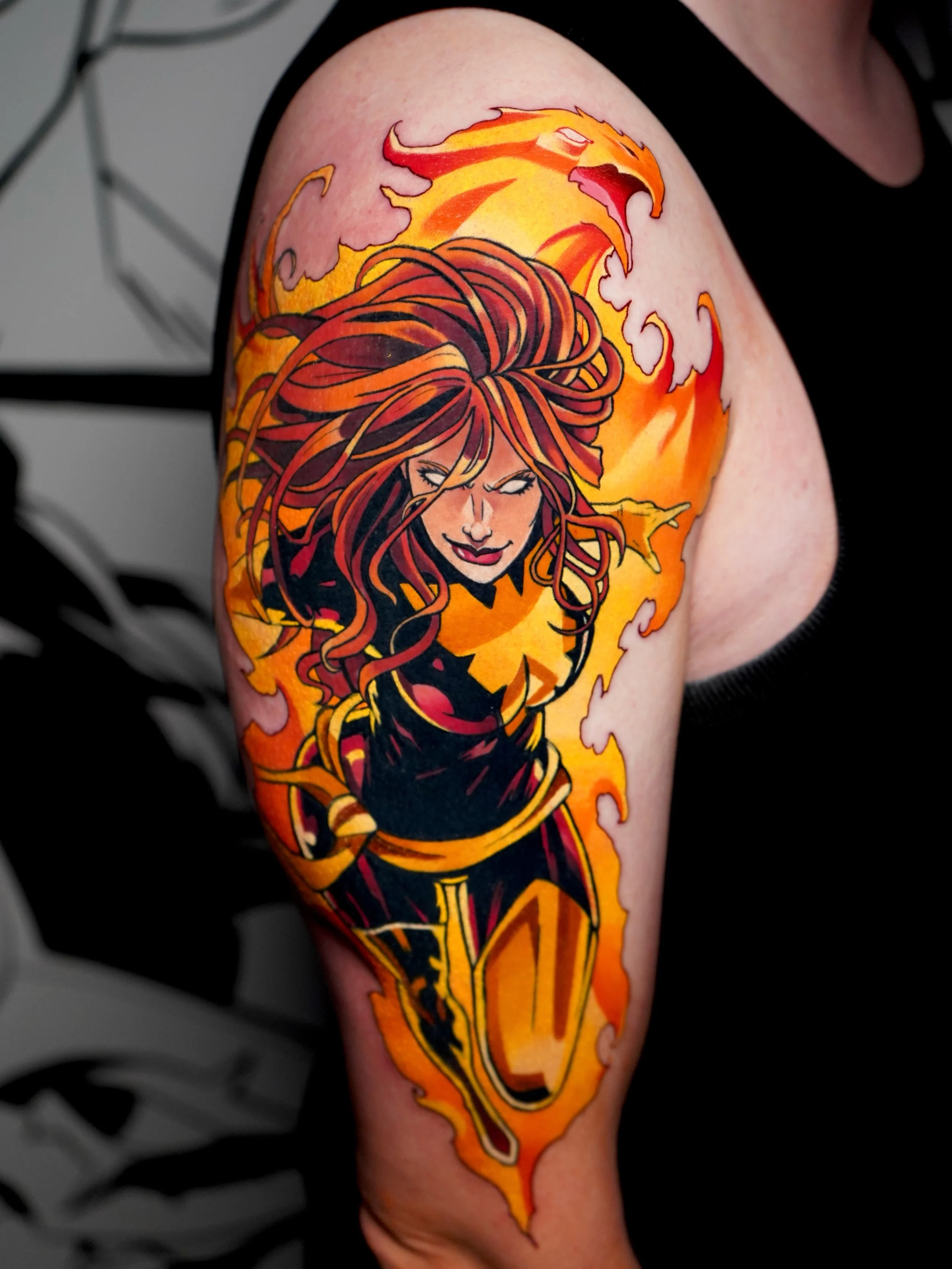 Anyone else buzzing with the new X-Men cast and news. 
Phoenix fresh, Jean healed. Cheers mate

#marvel #xmen #jeangrey #phoenix #tattoo