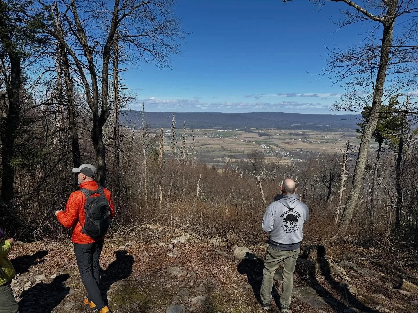 On Penns Creek Mountain, looking over Millmont, PA towards Sand Mountain and Jones Mountain.
