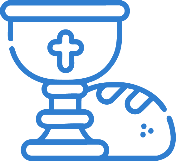 Blue Communion Icon