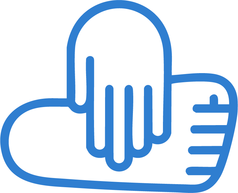 Hands Washing Feet Blue Icon