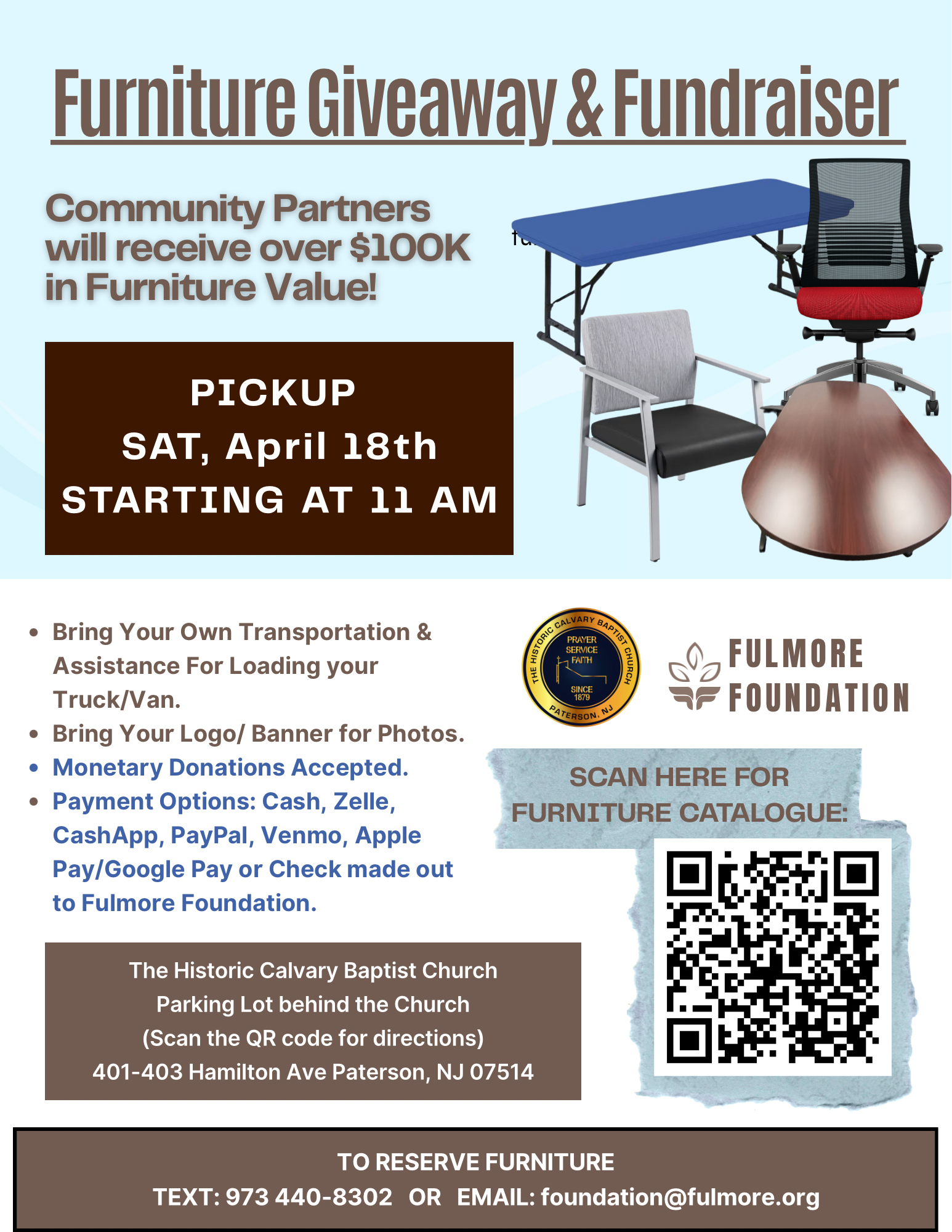 Fulmore Foundation Furniture Fundraiser