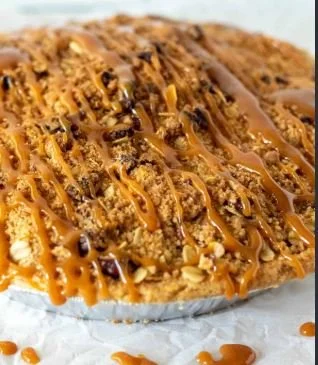 Dutch Apple Pie with Caramel Sauce