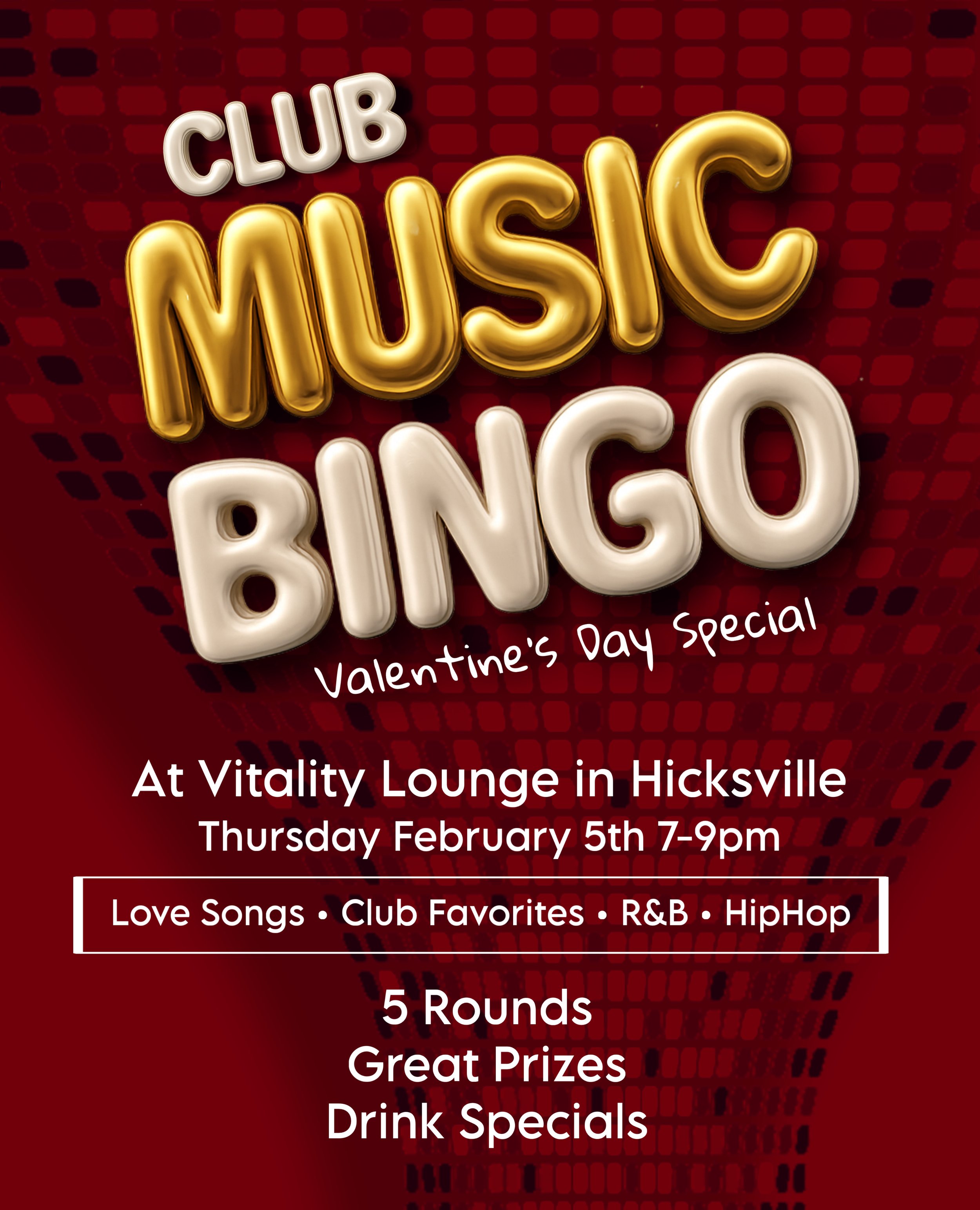 Club Music Bingo: Valentine's Day Edition