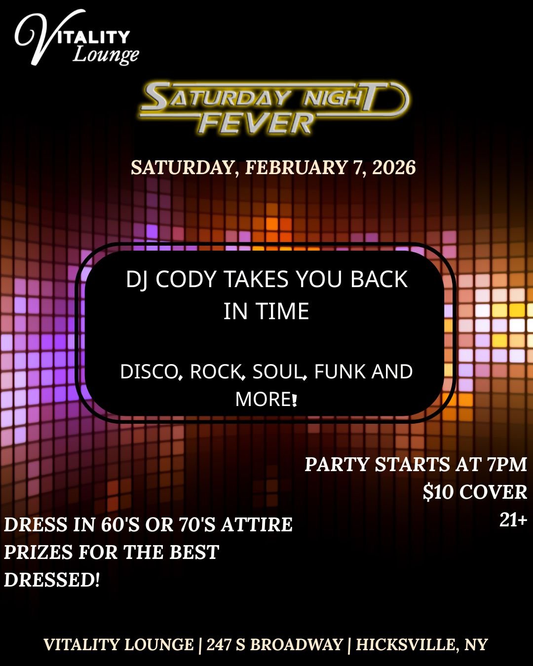 Saturday Night Fever w/ DJ Cody