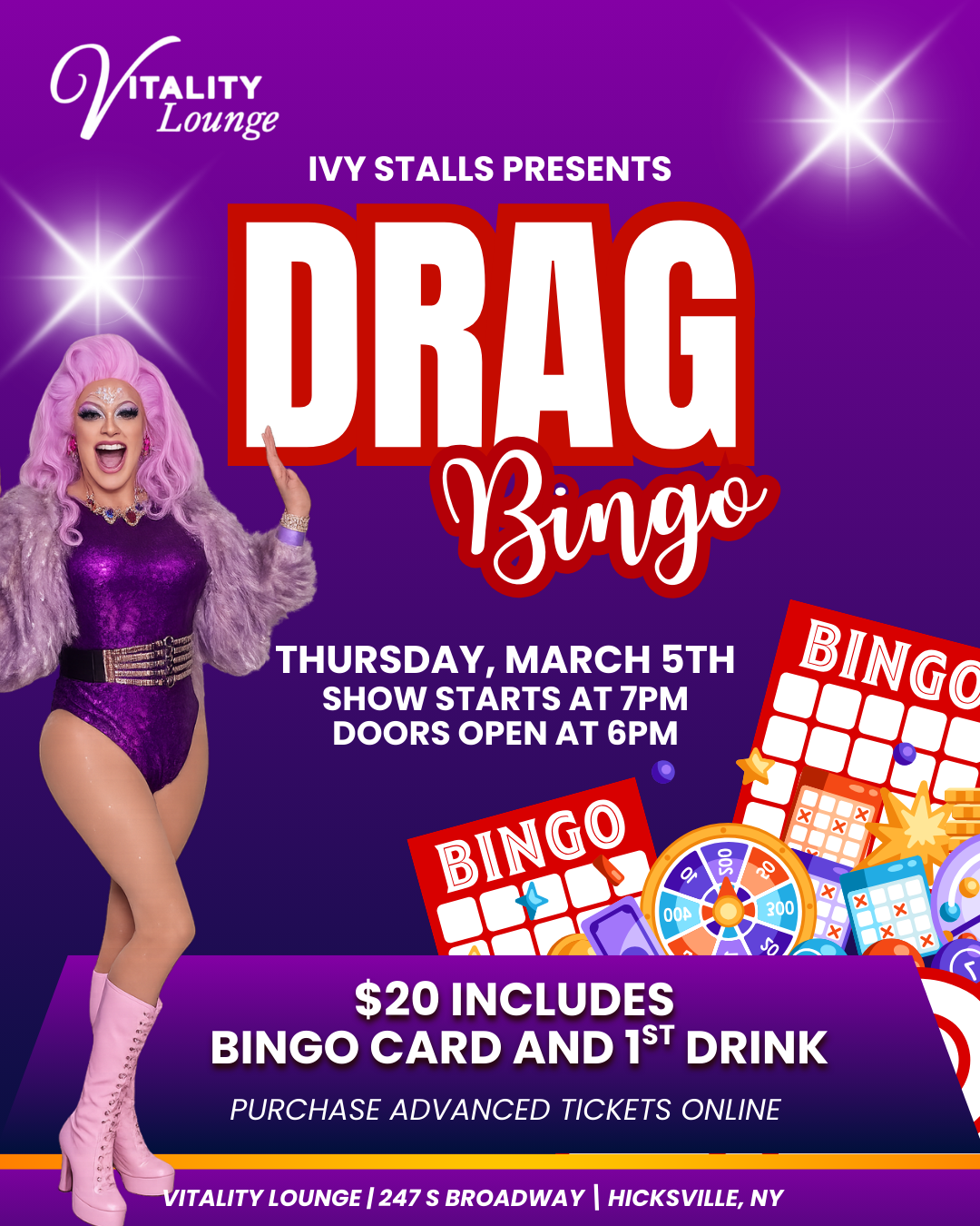 Drag Bingo with Ivy Stalls 