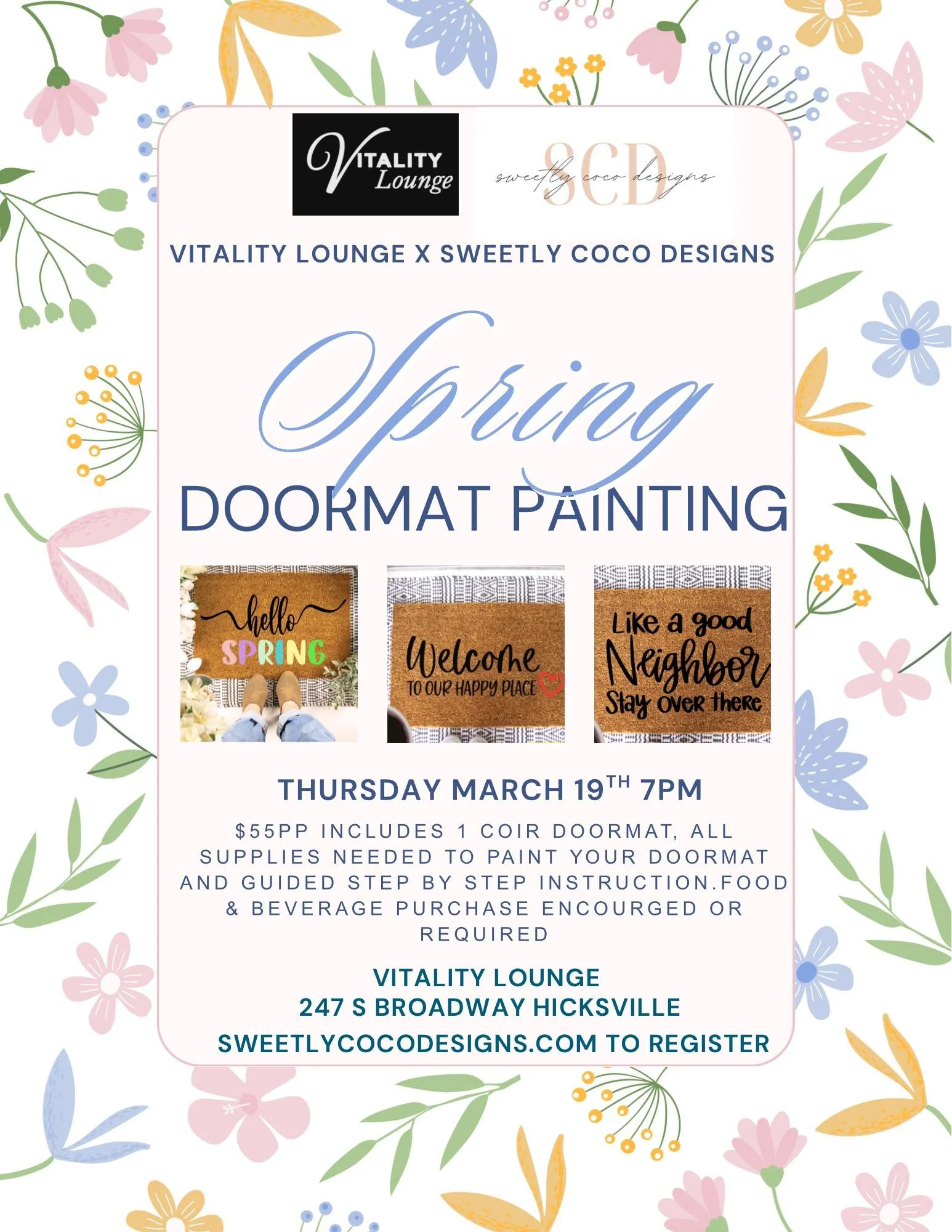 Spring Doormat Painting Workshop