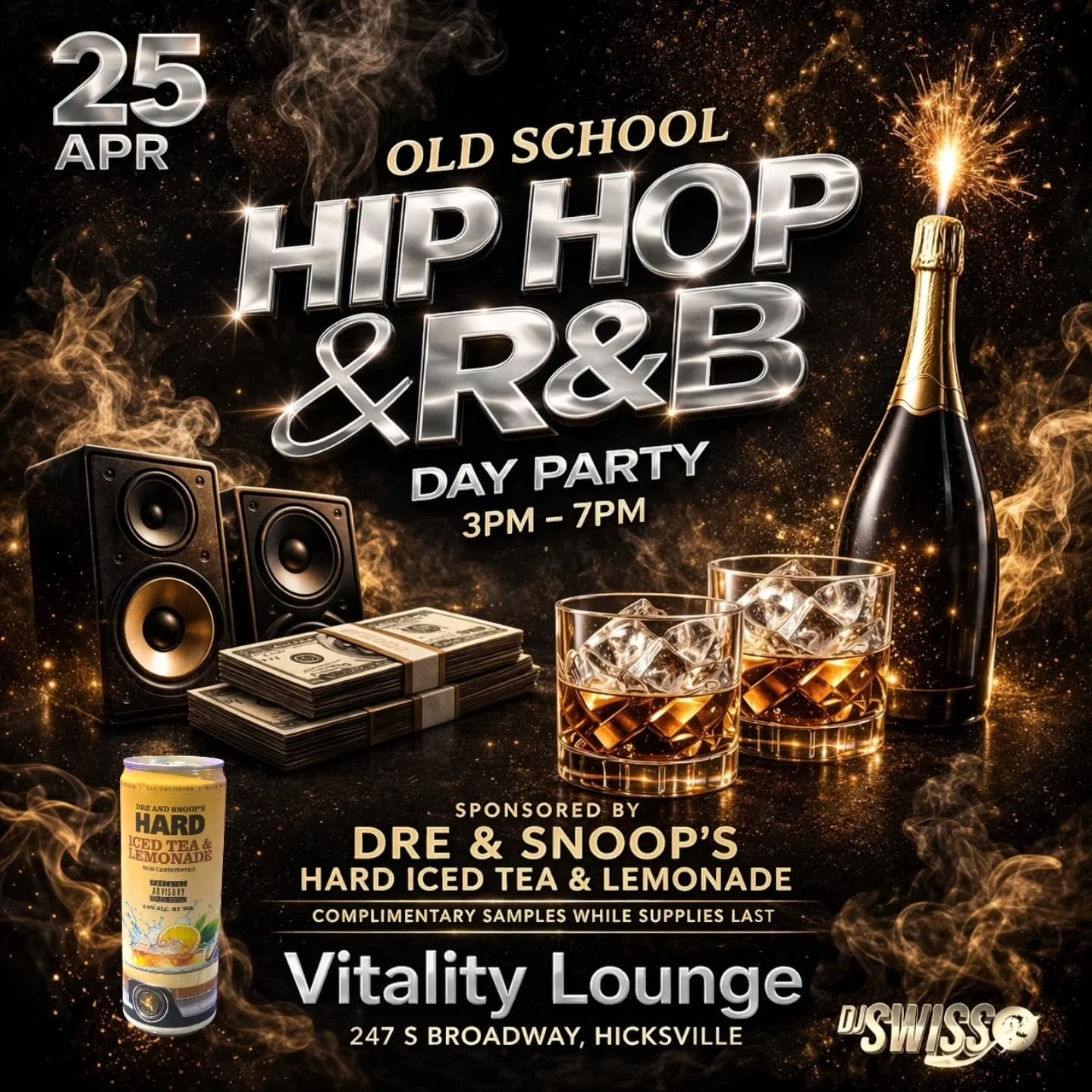 Old School Hip Hop &amp; R&amp;B Day Party 🎶🔥
April 25th | 3PM &ndash; 7PM

Get ready to vibe to your favorite throwbacks with DJ Swiss spinning all the classics 🎧

🎟️ $10 Advanced Tickets | $20 at the Door
📲 Link in bio
📍 247 S Broadway, Hicks