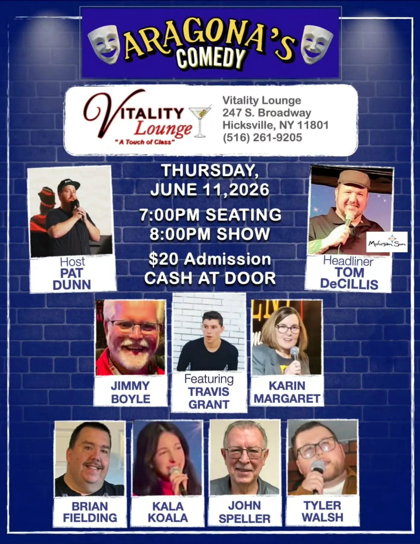 😂 Laughs, cocktails, and good vibes are taking over Vitality Lounge for Aragona&rsquo;s Comedy Night on Thursday, June 11th! 

Get ready for a fun night packed with hilarious stand-up comedy and unforgettable entertainment.

🕖 Seating starts at 7PM