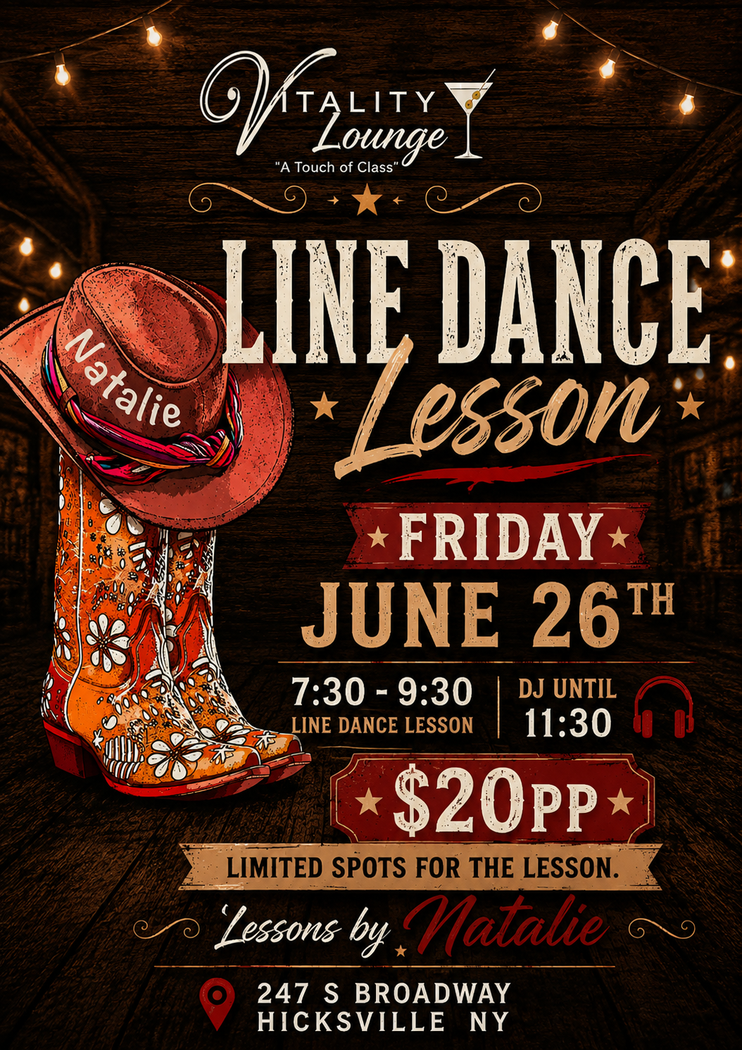 Line Dance Lesson with Natalie