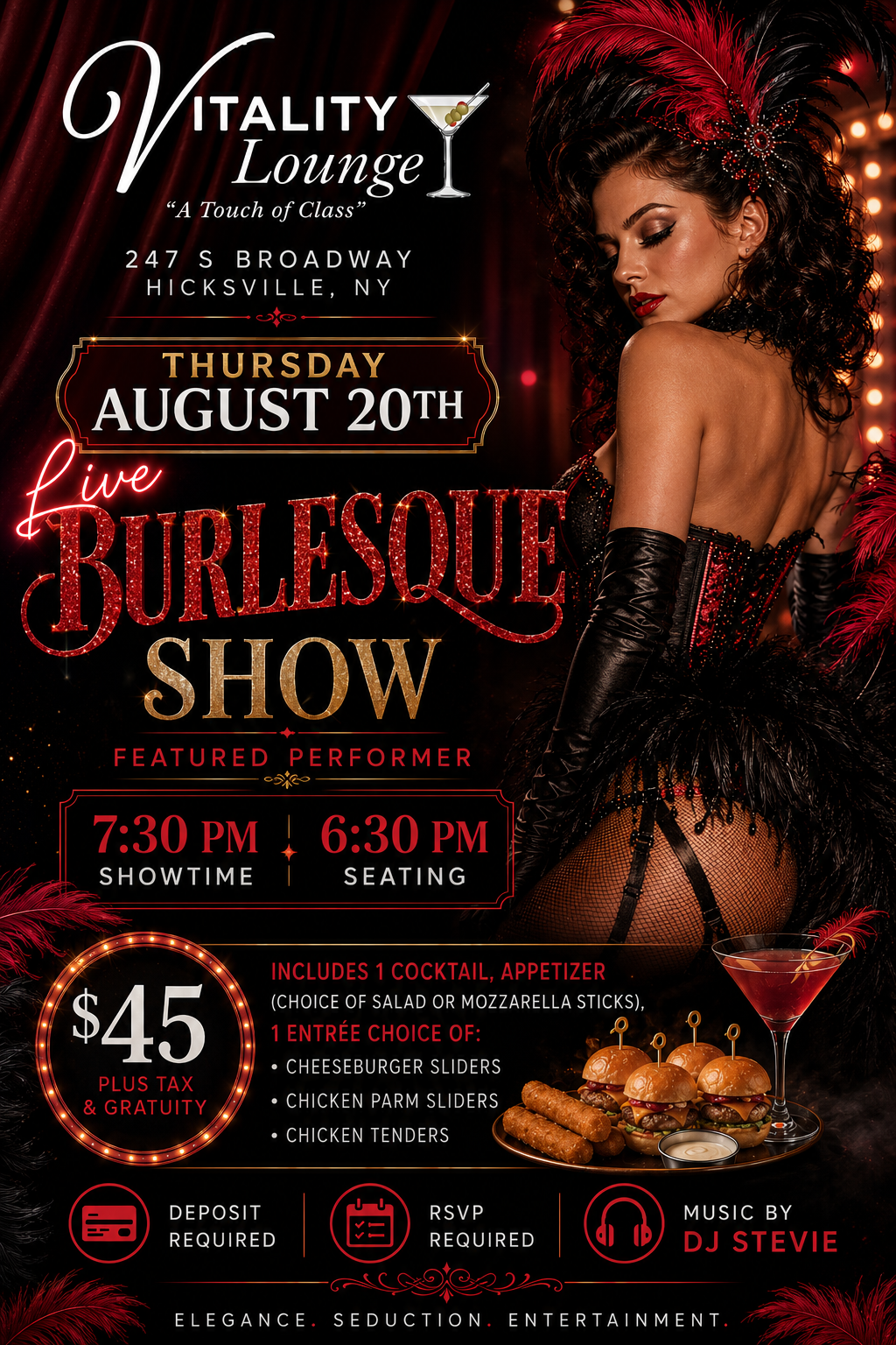 Live Burlesque Dinner Show