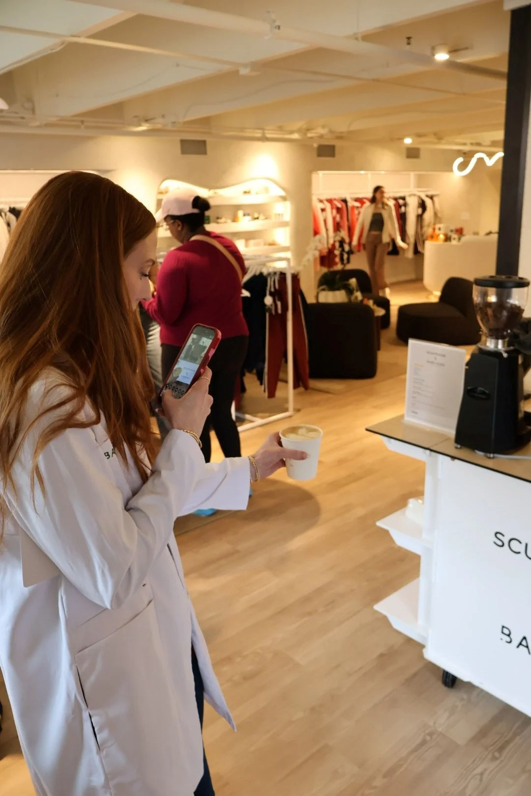 Specialty coffee bar welcoming Sculpthouse guests in Atlanta