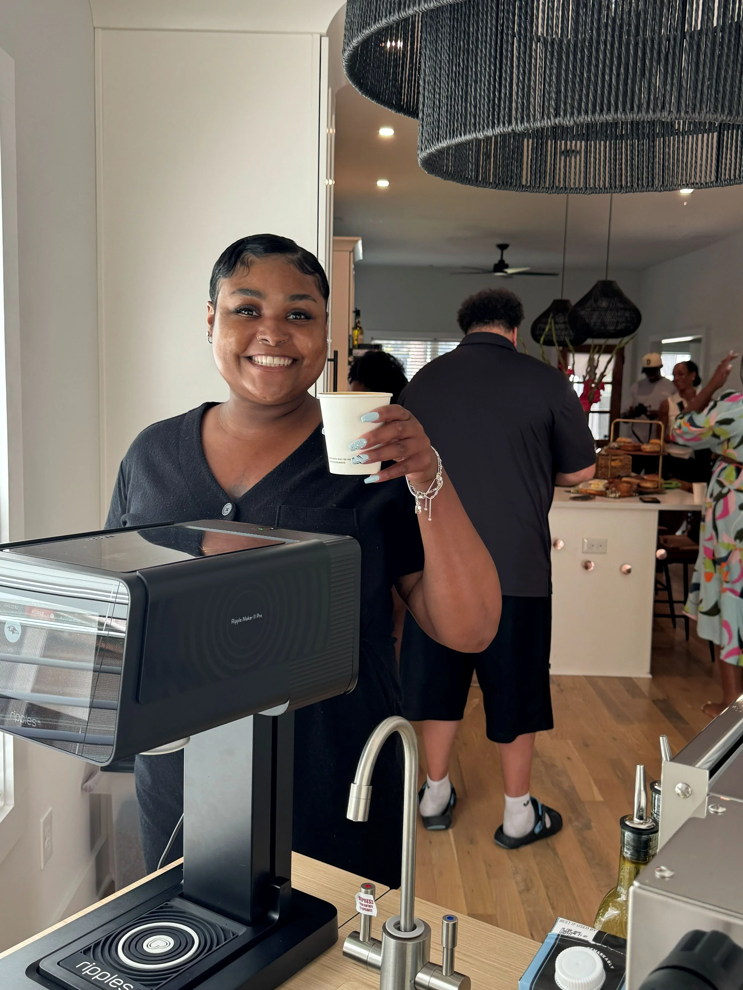  Sightline Coffee catering a private housewarming event with a mobile coffee cart in Columbus GA 