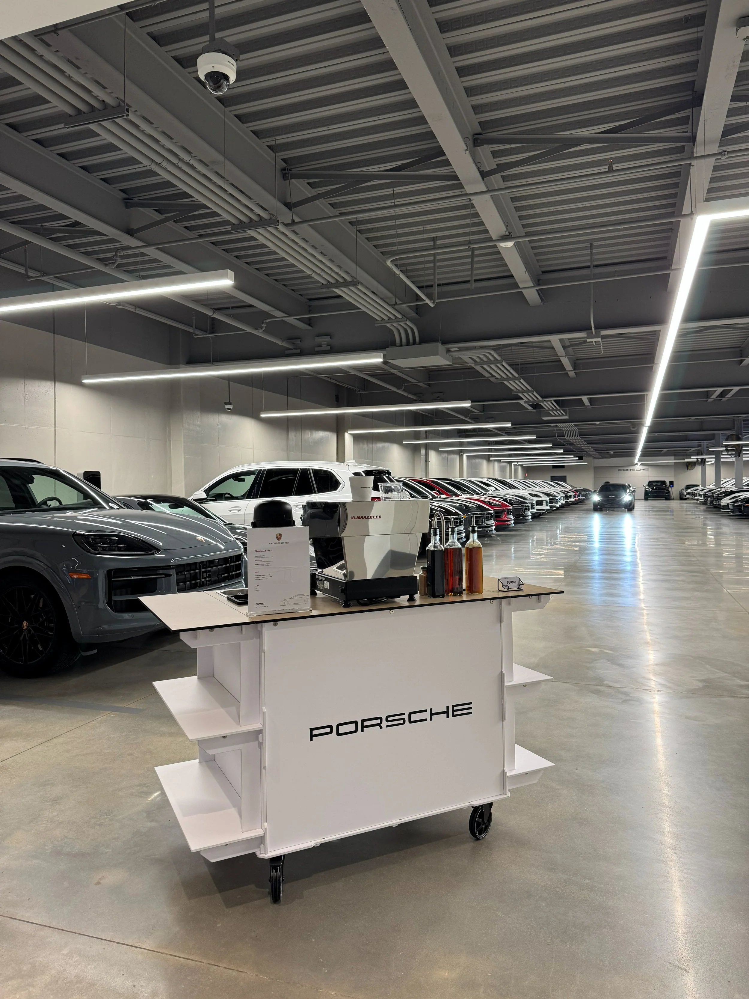 Coffee catering creating a premium hospitality experience at an Atlanta automotive event