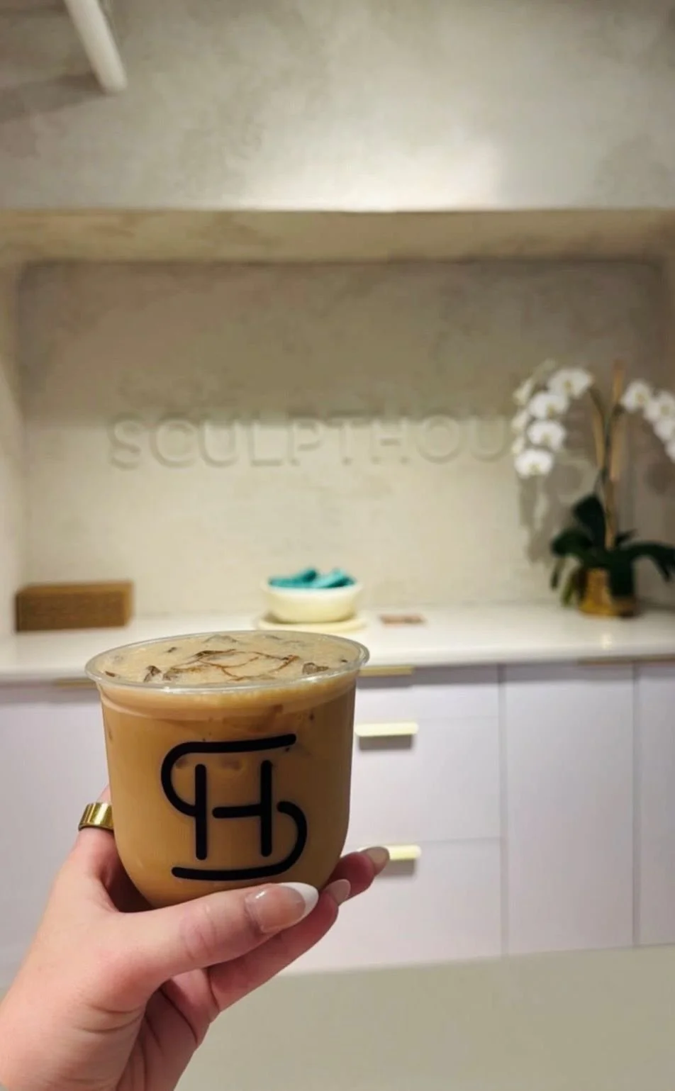 Mobile coffee cart bringing specialty coffee to an Atlanta wellness studio