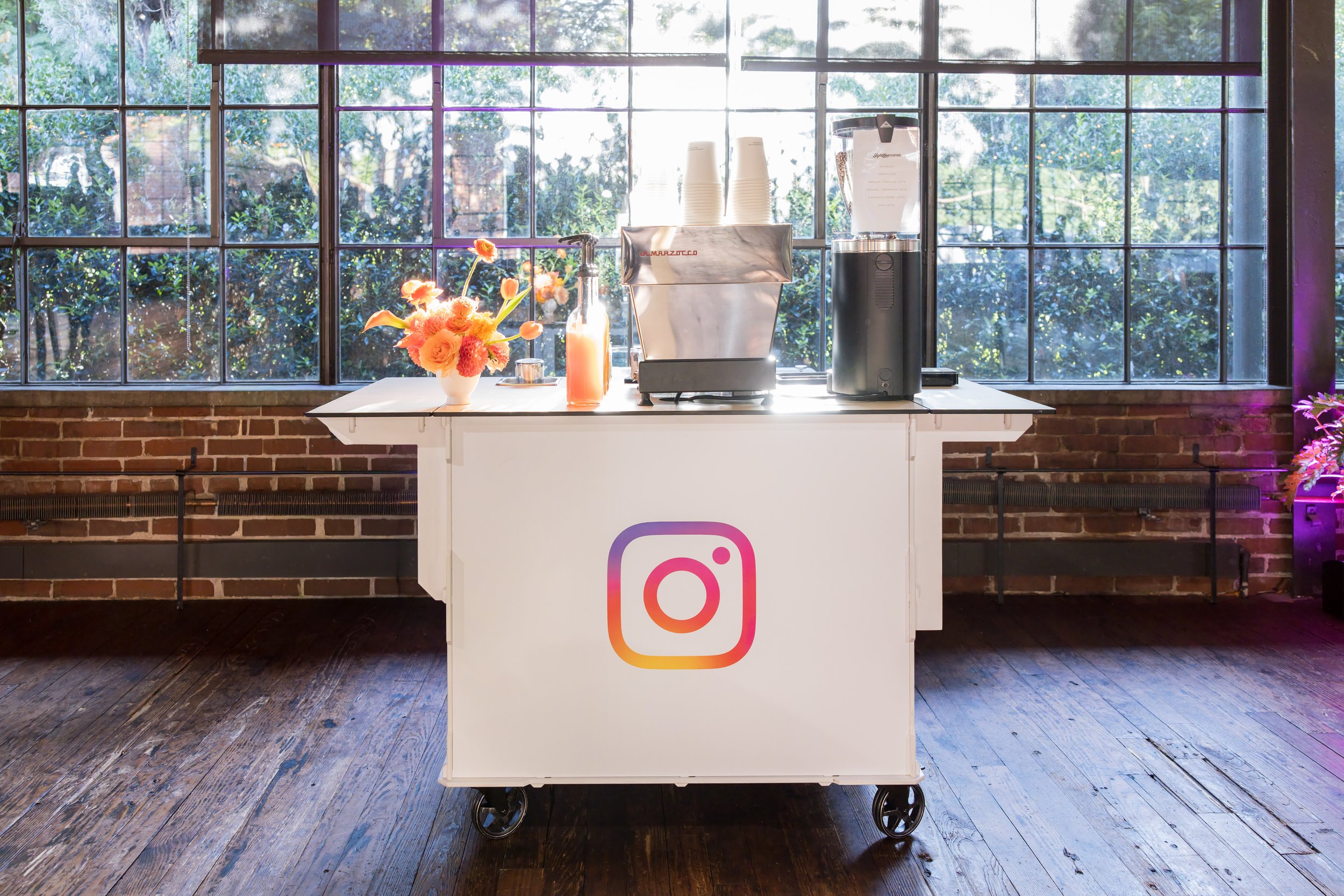 Sightline Coffee mobile espresso bar at a private Instagram event in Atlanta