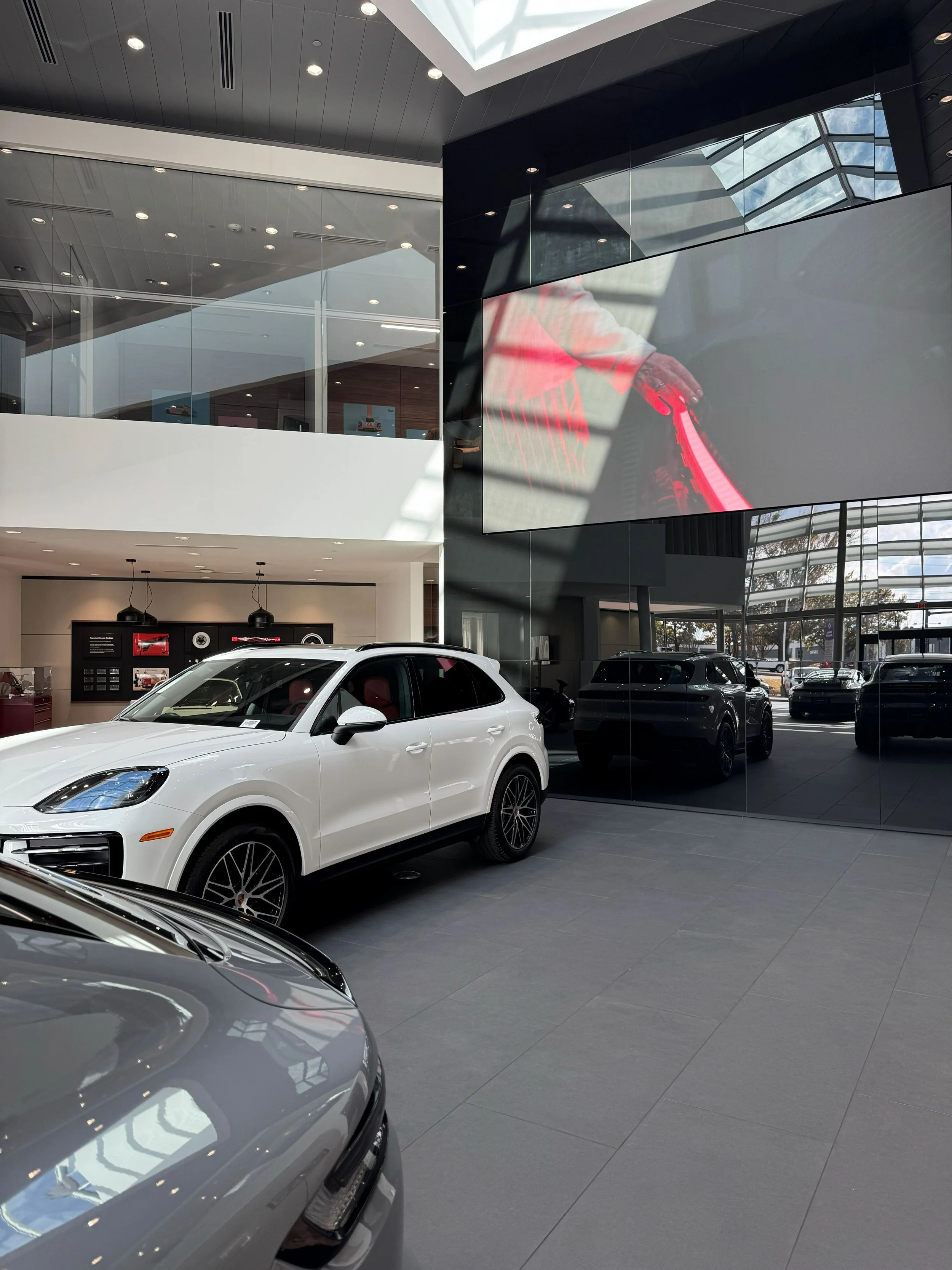 Mobile espresso bar serving handcrafted drinks at Porsche Atlanta