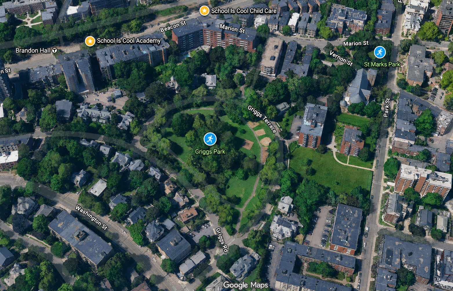 Parks conveniently located for daily outdoor activities.